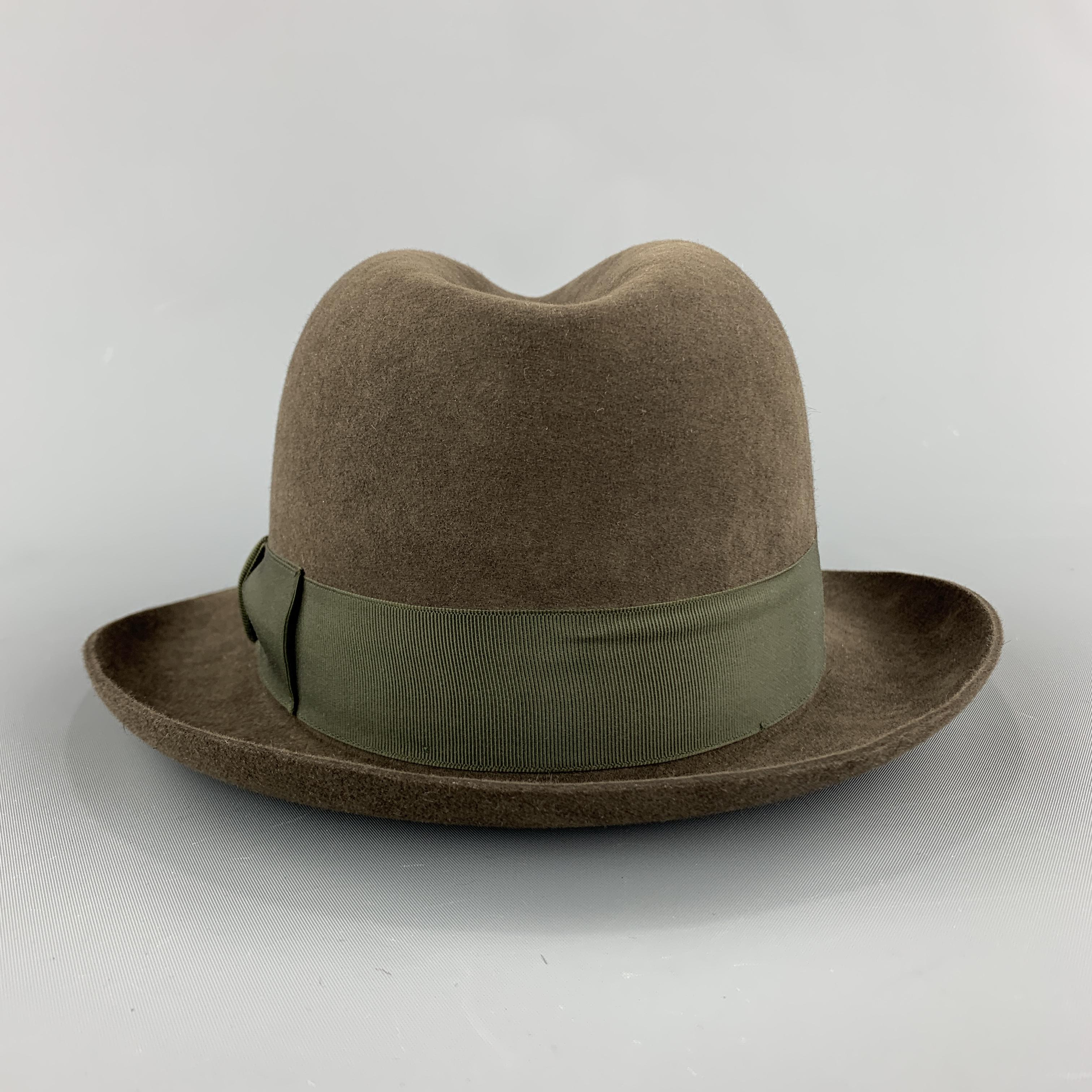 olive green felt hat