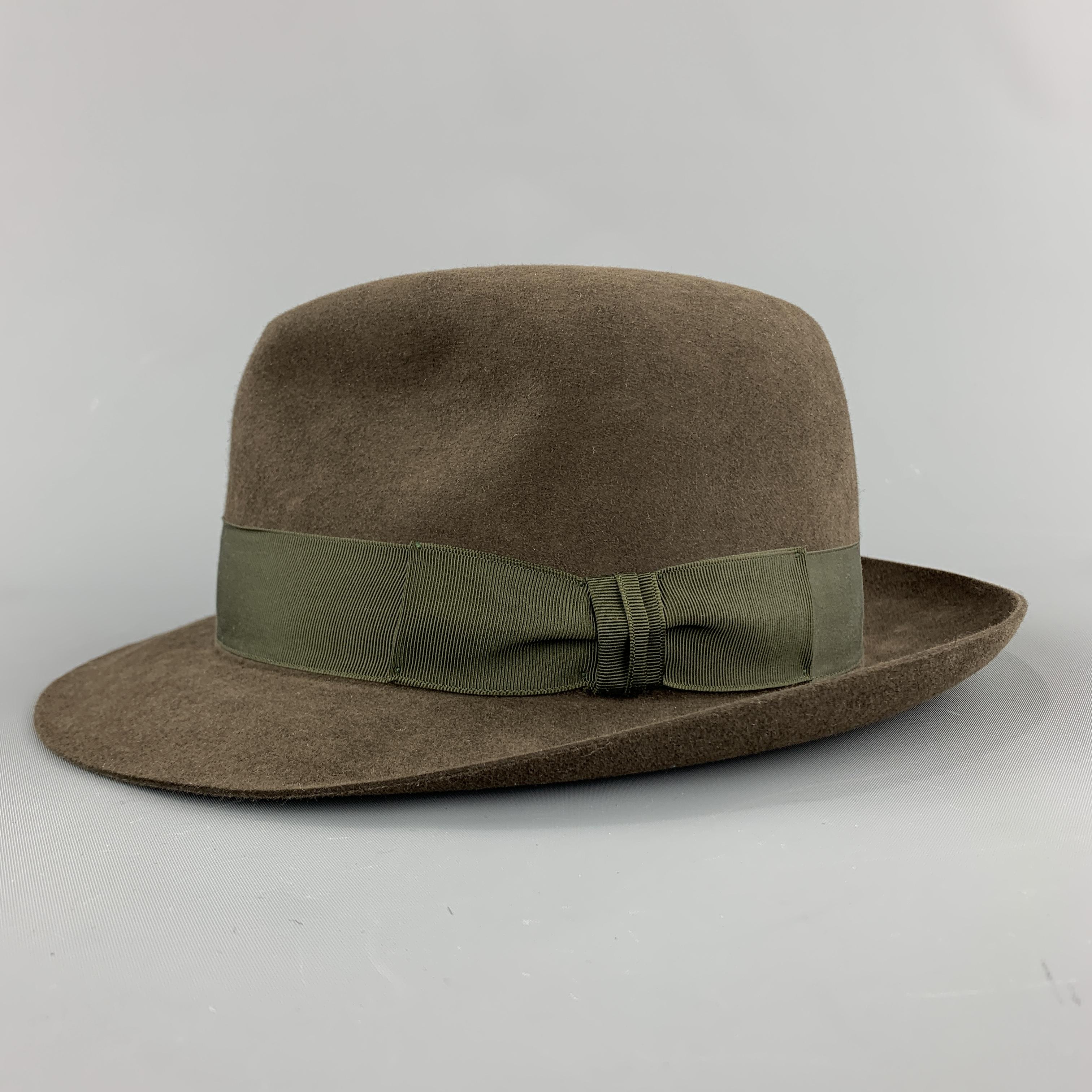 brushed velvet trim fedora