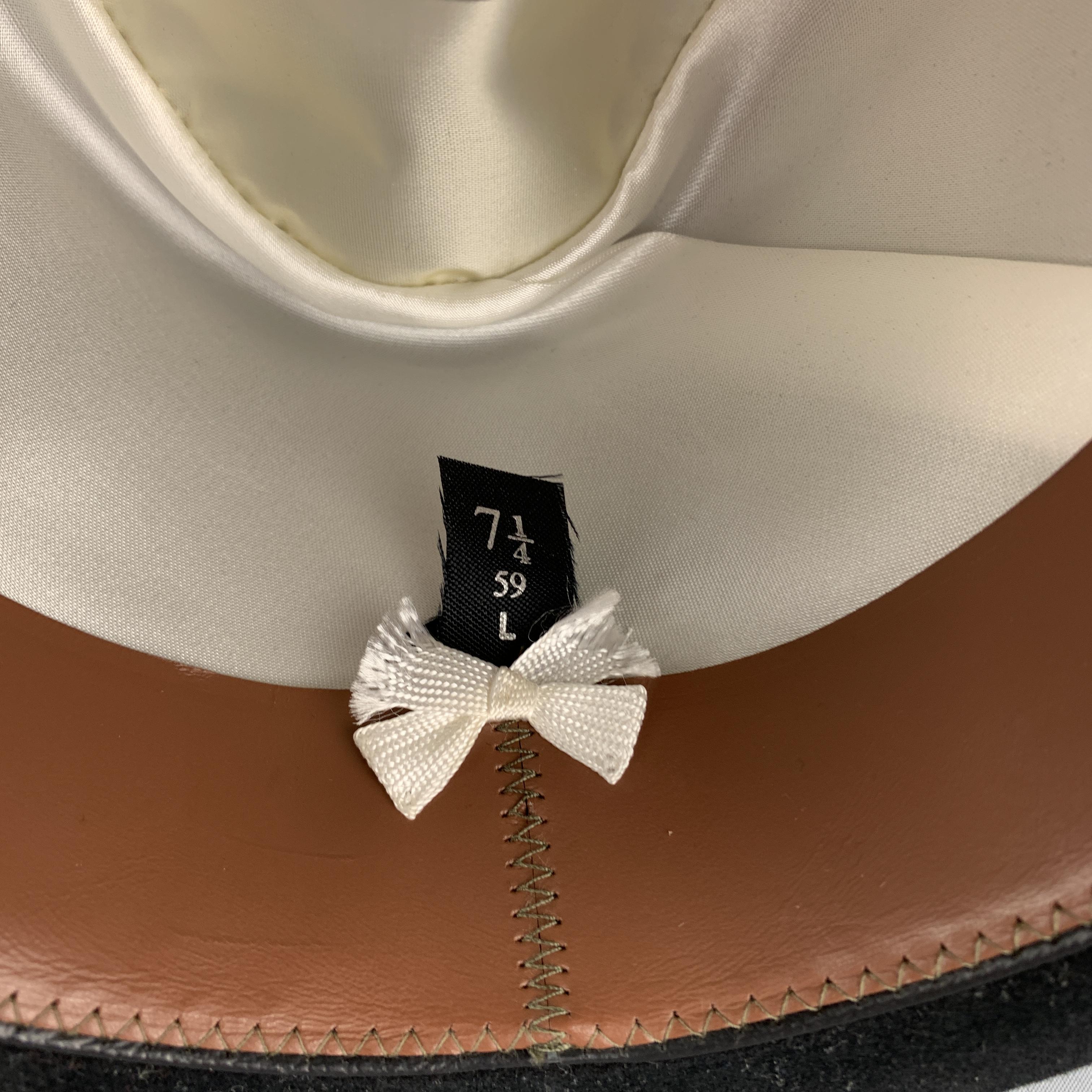 LOCK & CO HATTERS Size L Black Fur Felt Grosgrain Ribbon Hat 2