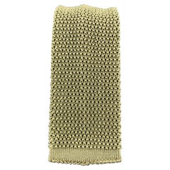 LOCK & CO LONDON Moss Green Silk Textured Knit Tie