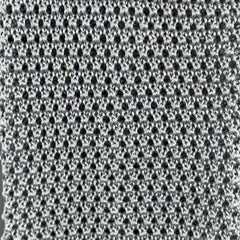 Corbata de punto con textura de seda azul plateada LOCK & CO LONDON