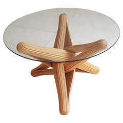 Schloss (Kaffee)  caramel bambus skulptur couchtisch