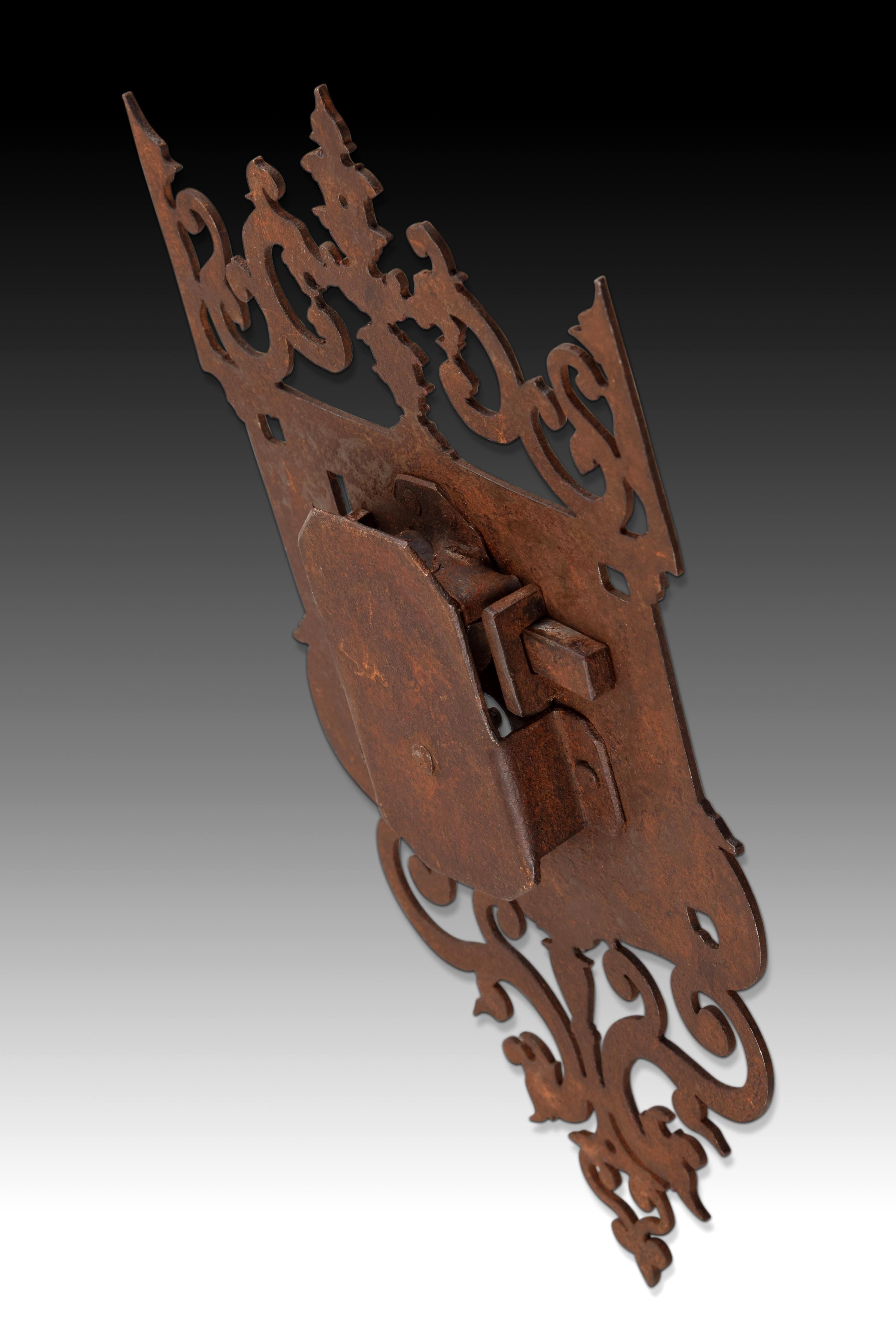 Lock for Desk or Cabinet, Iron, Spain, 20th Century 1