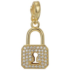 Lock Pave Pendant/Charm