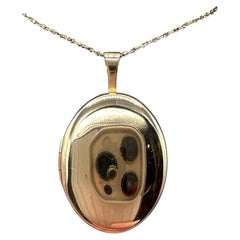 Locket Necklace 10kt Yellow Gold 18in 2.7g Estate Pre Loved