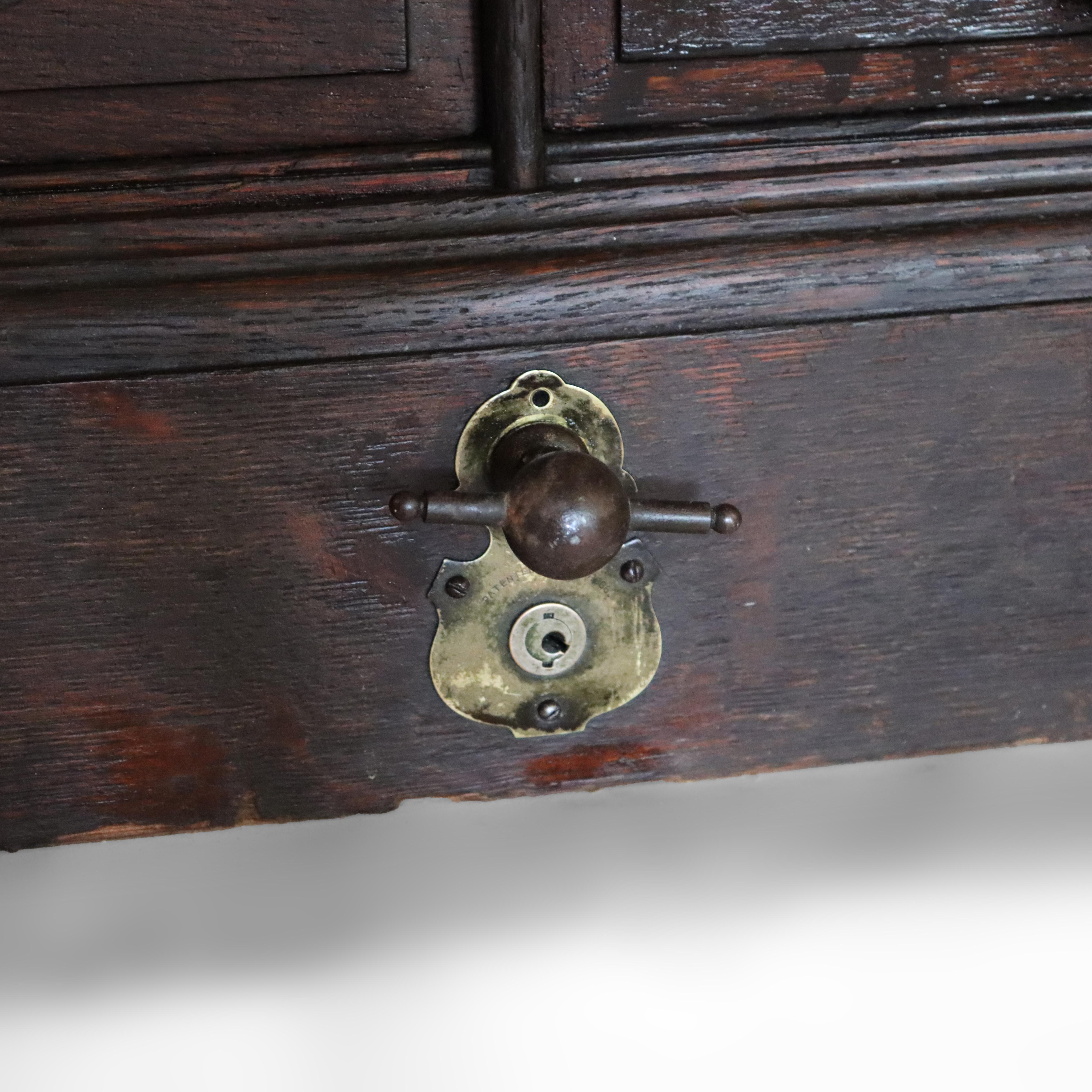 Locking Office Specialty Mfg, Rochester NY Oak 32-Schublade Country Store Cabinet im Angebot 4