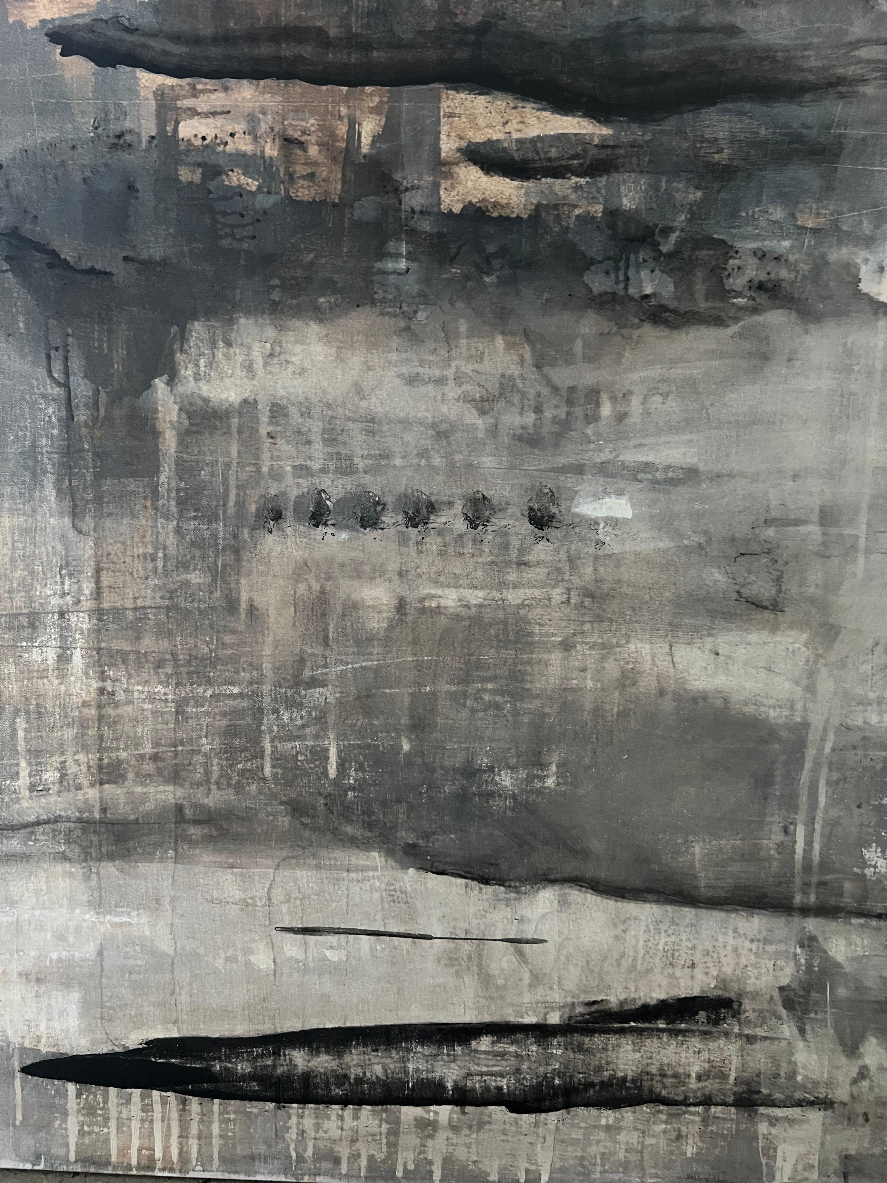 Hand-Painted “Locks of Brown, Streaks of Gray” by Beth O'Donnell For Sale