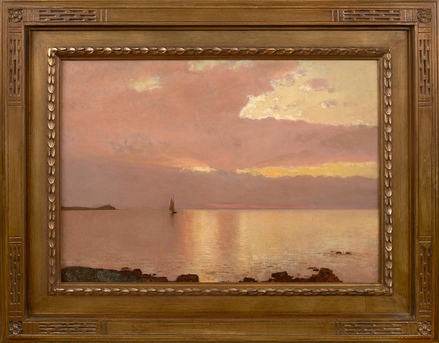 York Harbor, Maine, at Sunset - Painting de Lockwood De Forest