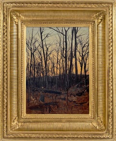 Escena de bosque al anochecer, Catskills por Lockwood DeForest (estadounidense, 1850-1932)