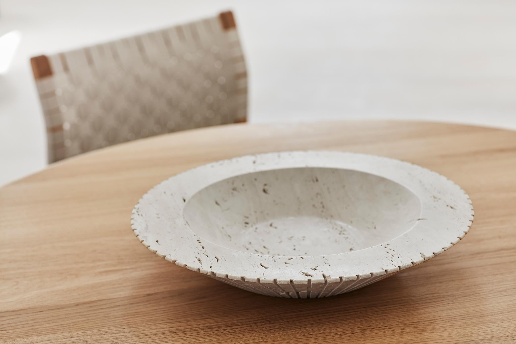 Contemporary Locus Bowl, Travertine by Sofie Østerby for Fredericia For Sale