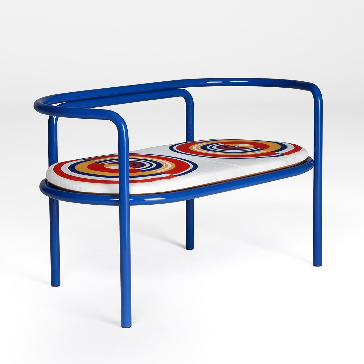 italien Loveseat Locus Solus Bleu par Gae Aulenti en vente