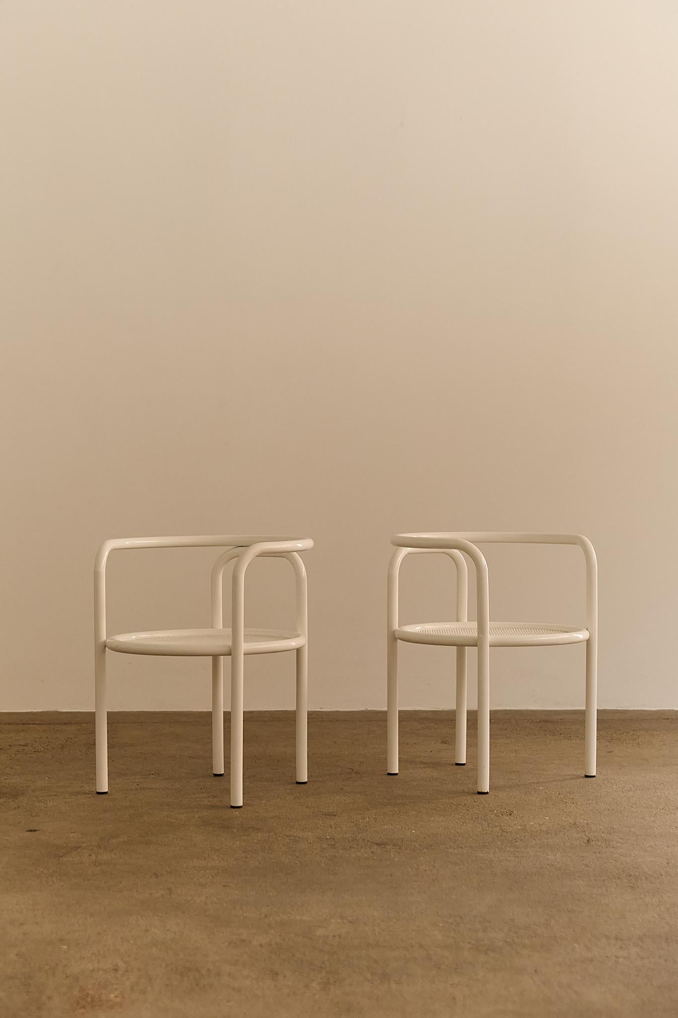 Locus Solus Chairs by Gae Aulenti White Set Of 4 im Angebot 1