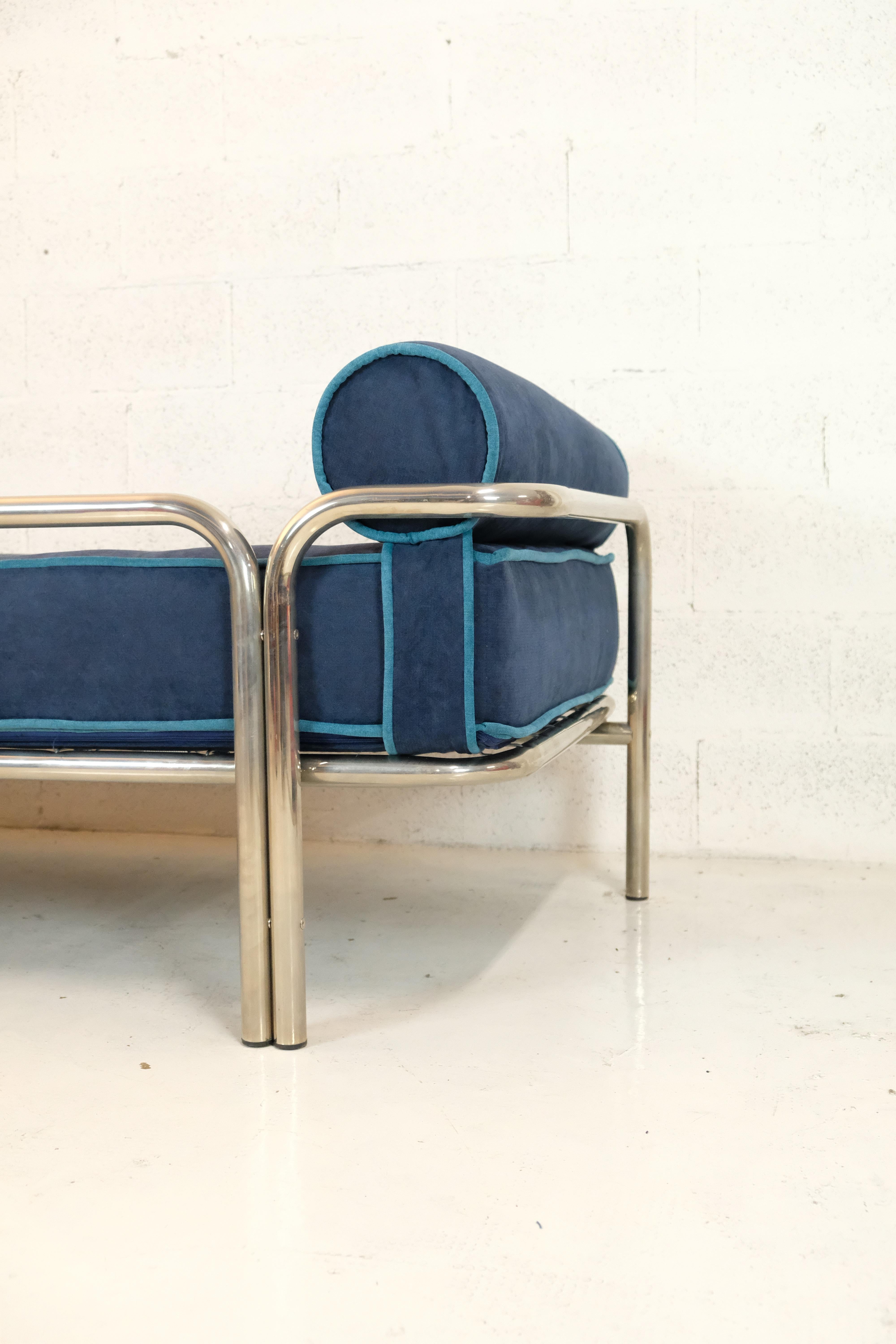 Steel Locus Solus daybed by Gae Aulenti for Poltronova 60s, 70s For Sale