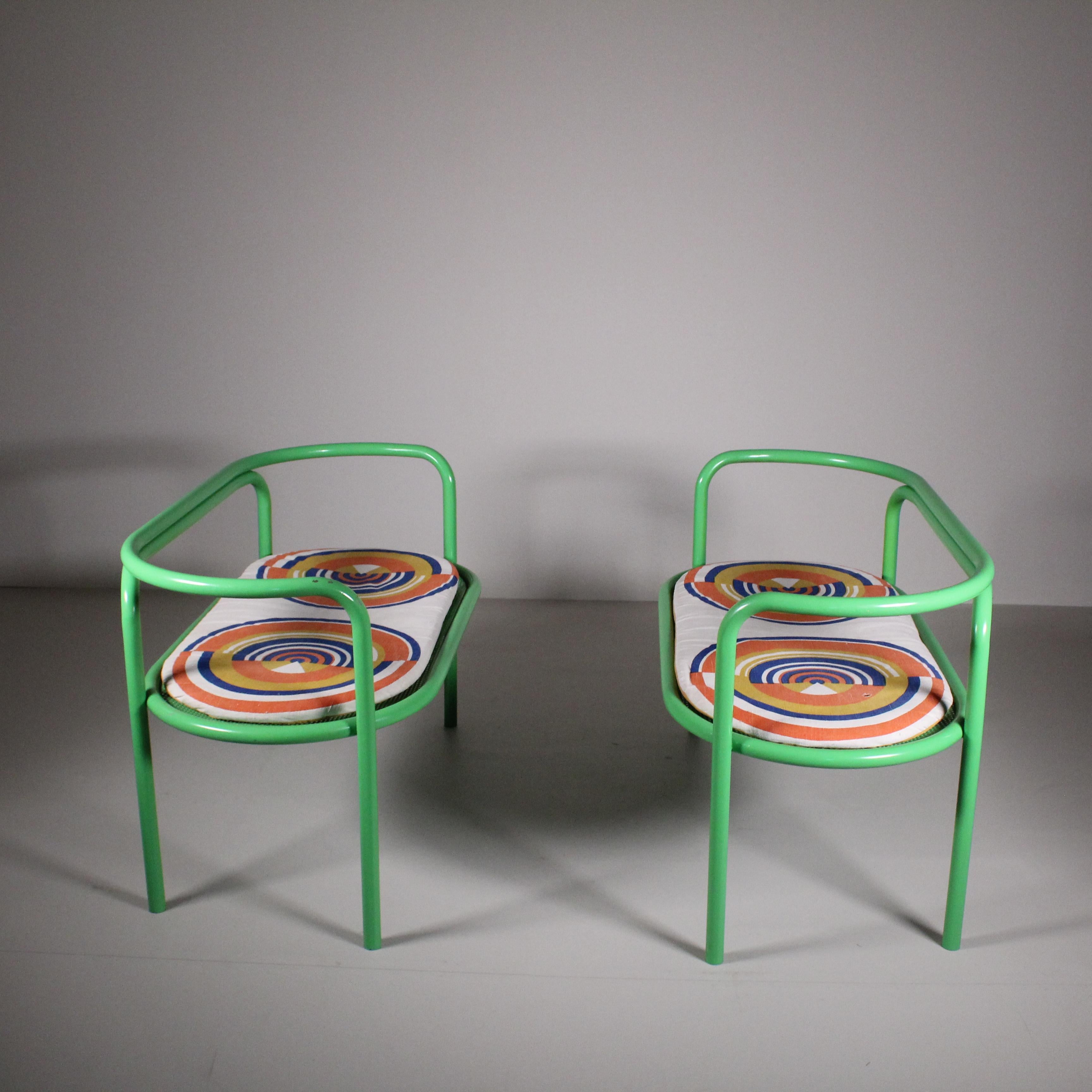 Locus Solus, Gae Aulenti, Set of 2 Poufs In Good Condition For Sale In Milano, Lombardia