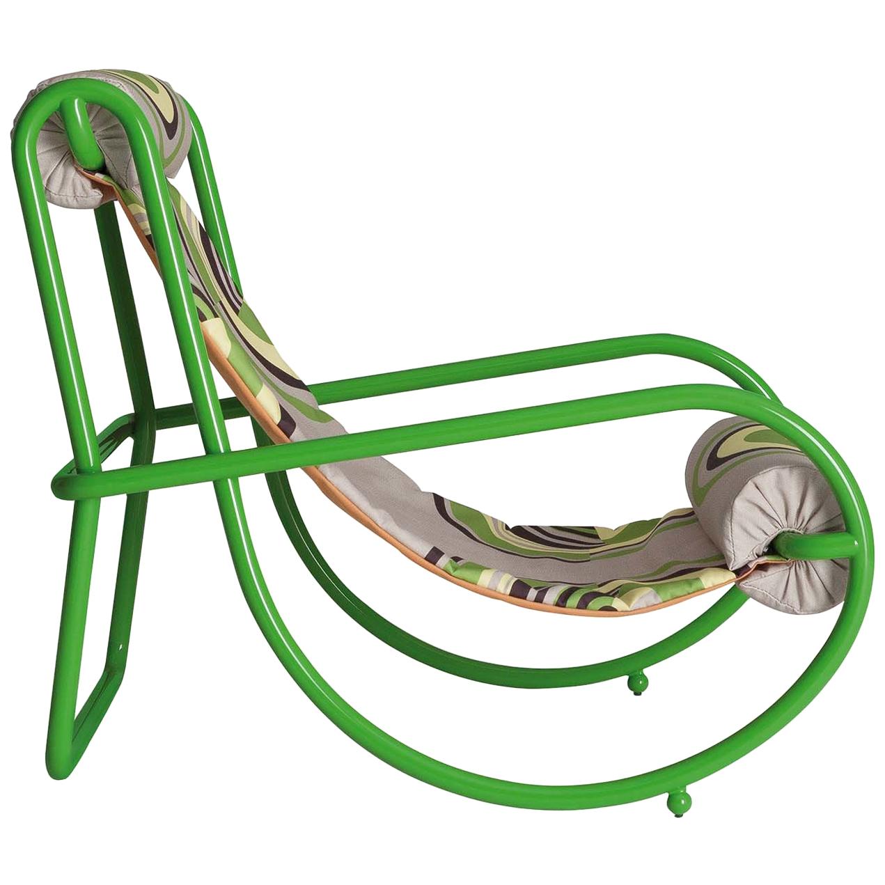 Locus Solus Green Armchair by Gae Aulenti For Sale