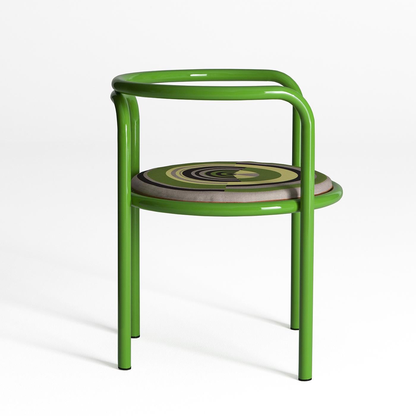 Hand-Crafted Locus Solus Green Chair by Gae Aulenti For Sale