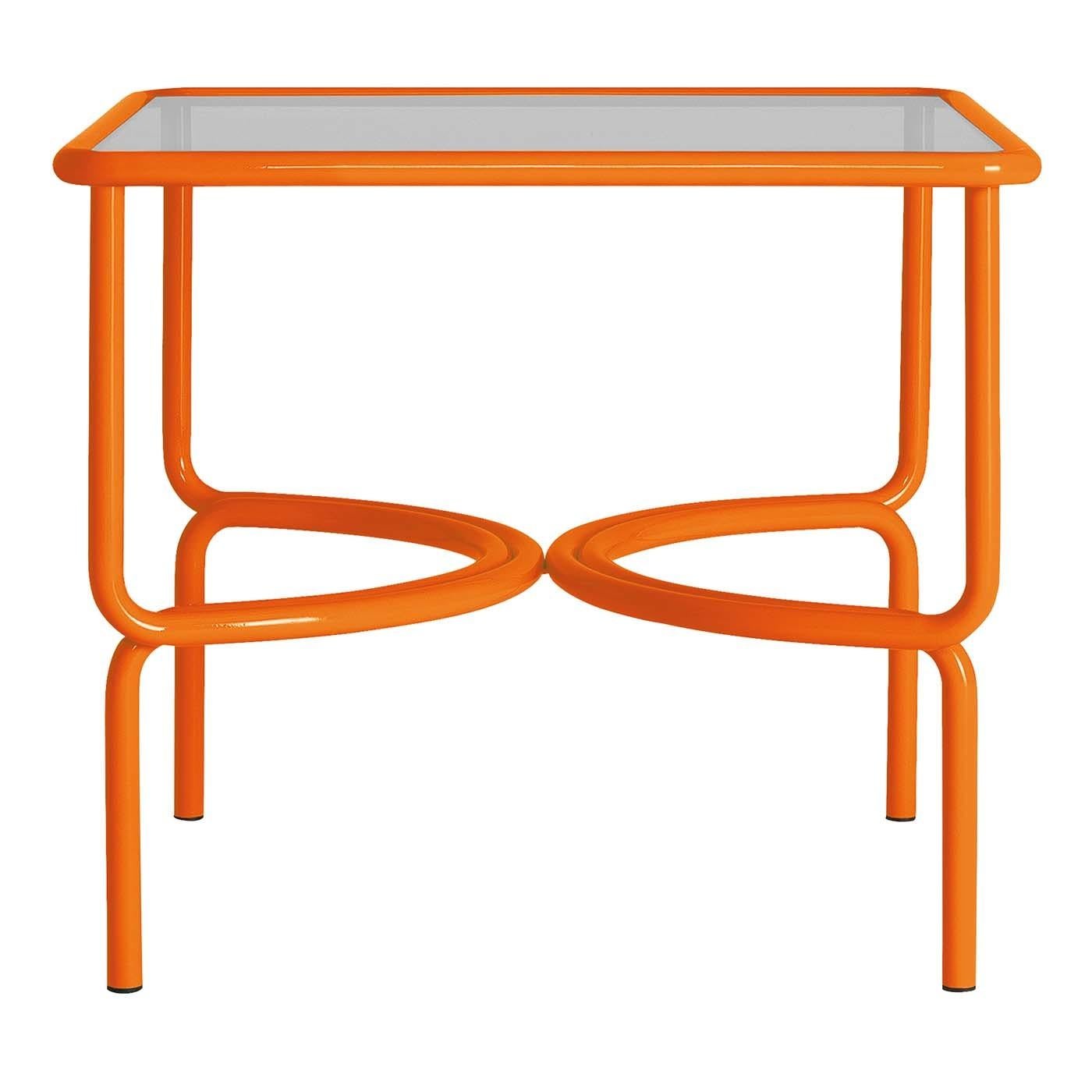 Hand-Crafted Locus Solus Orange Dining Table by Gae Aulenti For Sale
