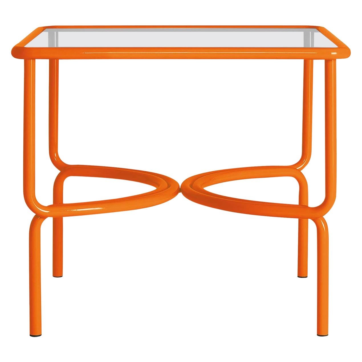 Locus Solus Orange Dining Table by Gae Aulenti For Sale