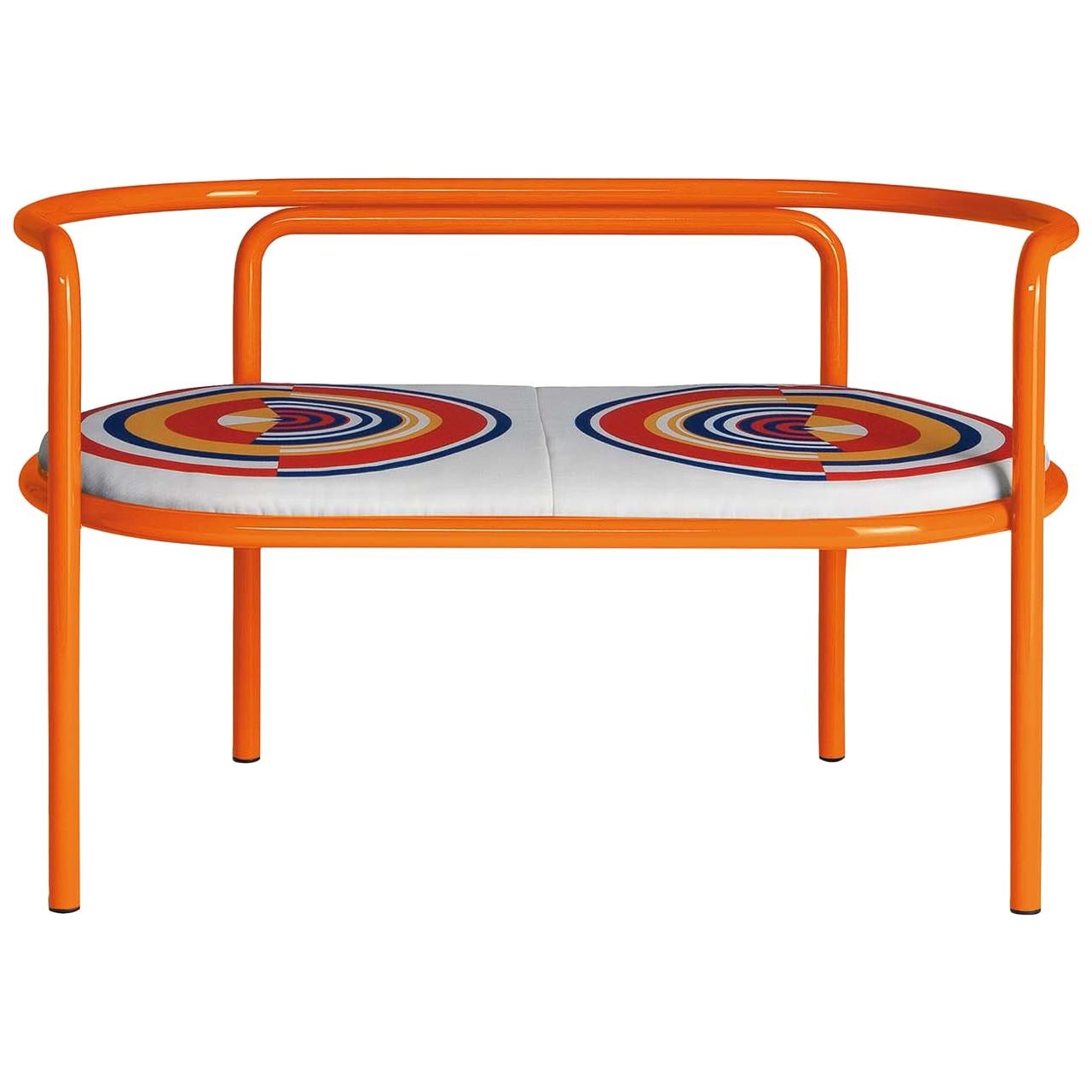 Locus Solus Orange Loveseat by Gae Aulenti