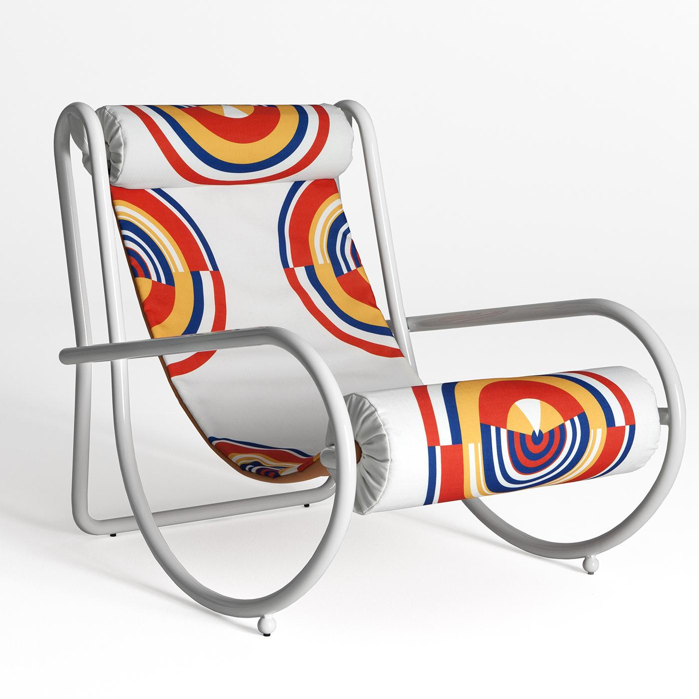 Hand-Crafted Locus Solus White Armchair by Gae Aulenti For Sale