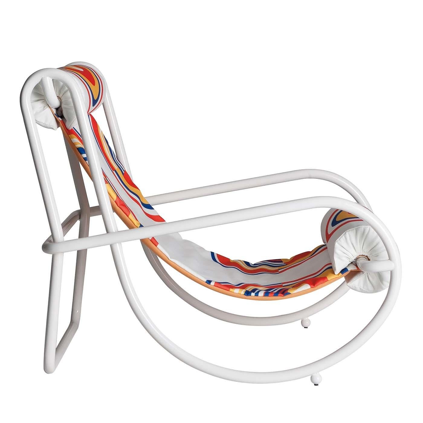 Locus Solus White Armchair by Gae Aulenti In New Condition For Sale In Milan, IT