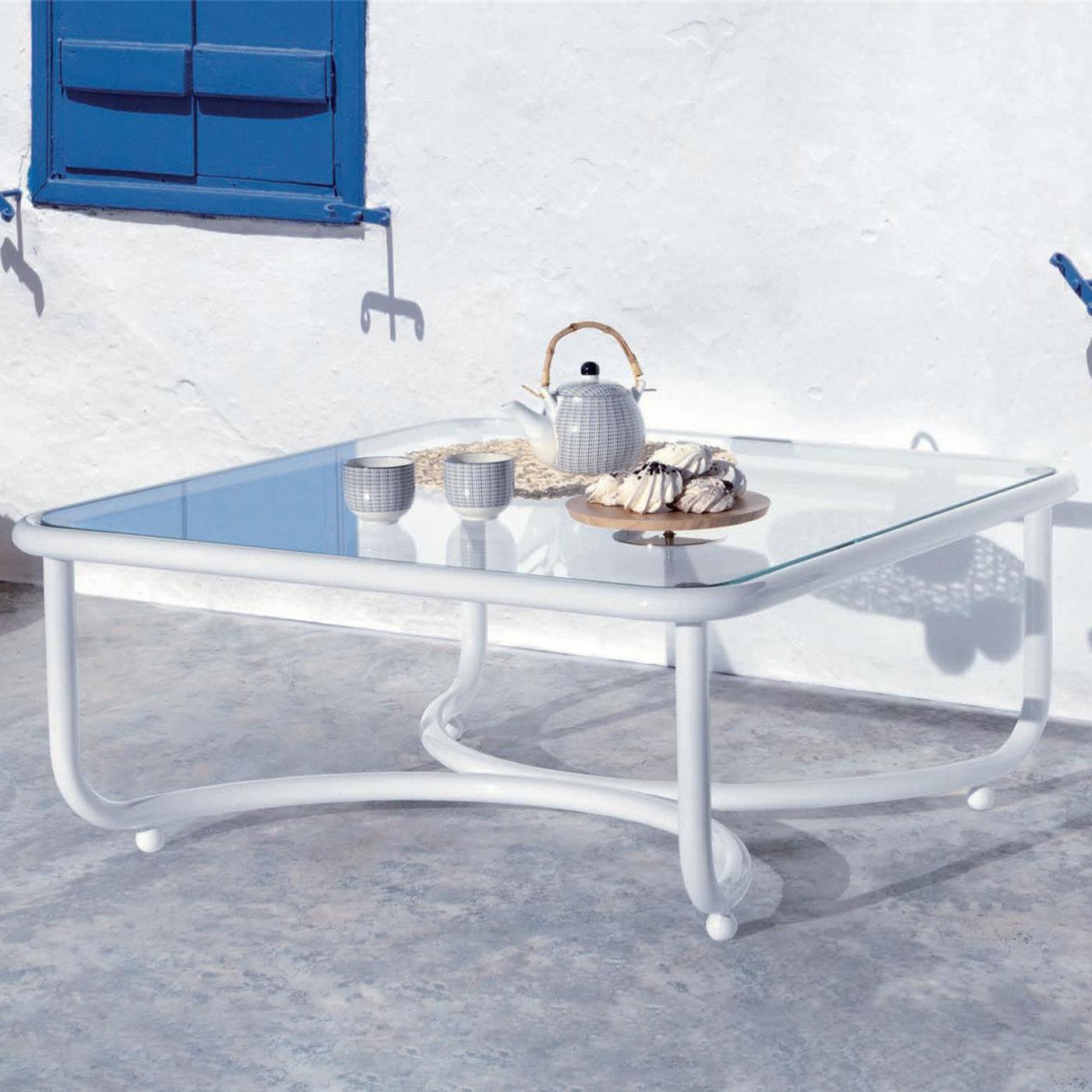 Italian Locus Solus White Low Table by Gae Aulenti