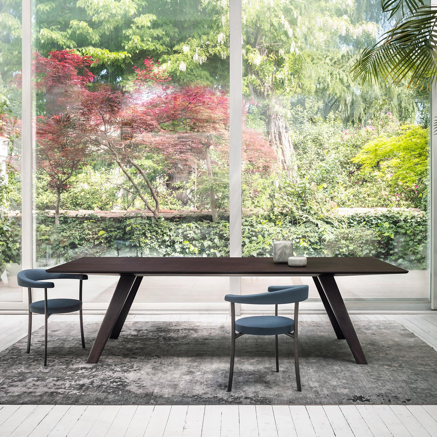 Wood Locust Brown Dining Table by Stefano Giovannoni For Sale