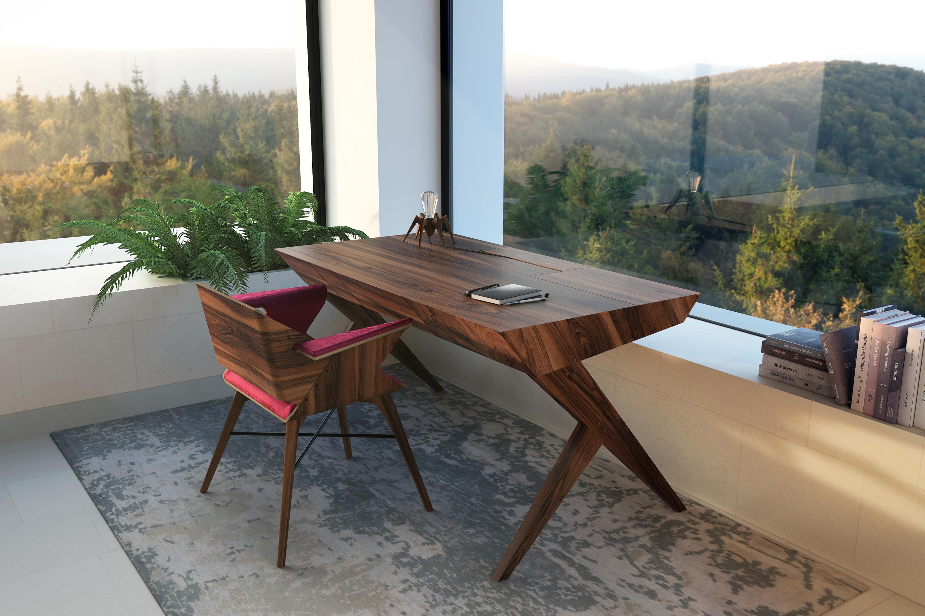 Contemporary Locust desk by AROUNDtheTREE For Sale