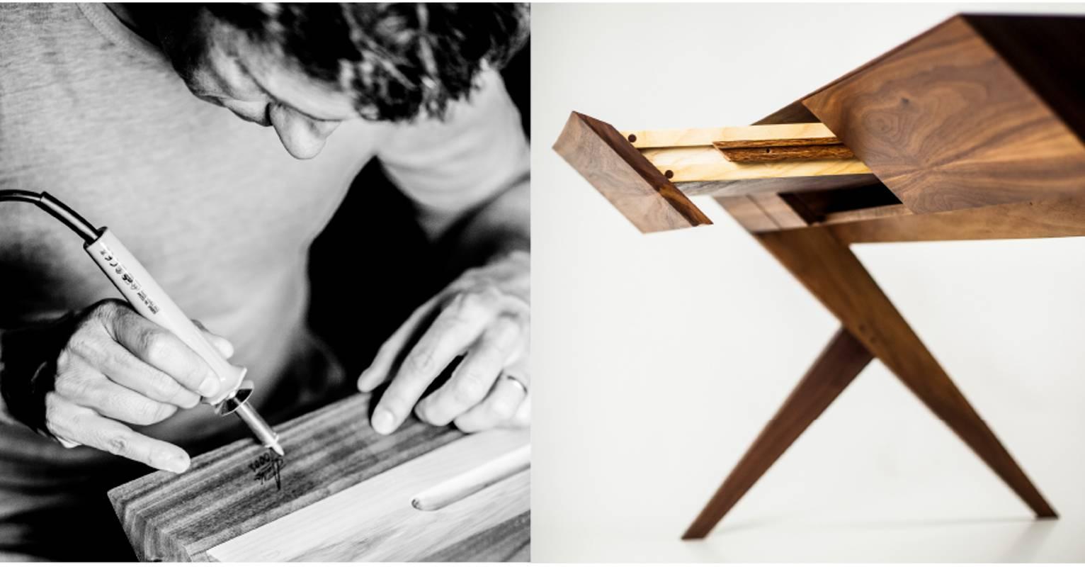 Schreibtisch „Locust“ aus Holz von Alexandre Caldas im Zustand „Neu“ im Angebot in Geneve, CH