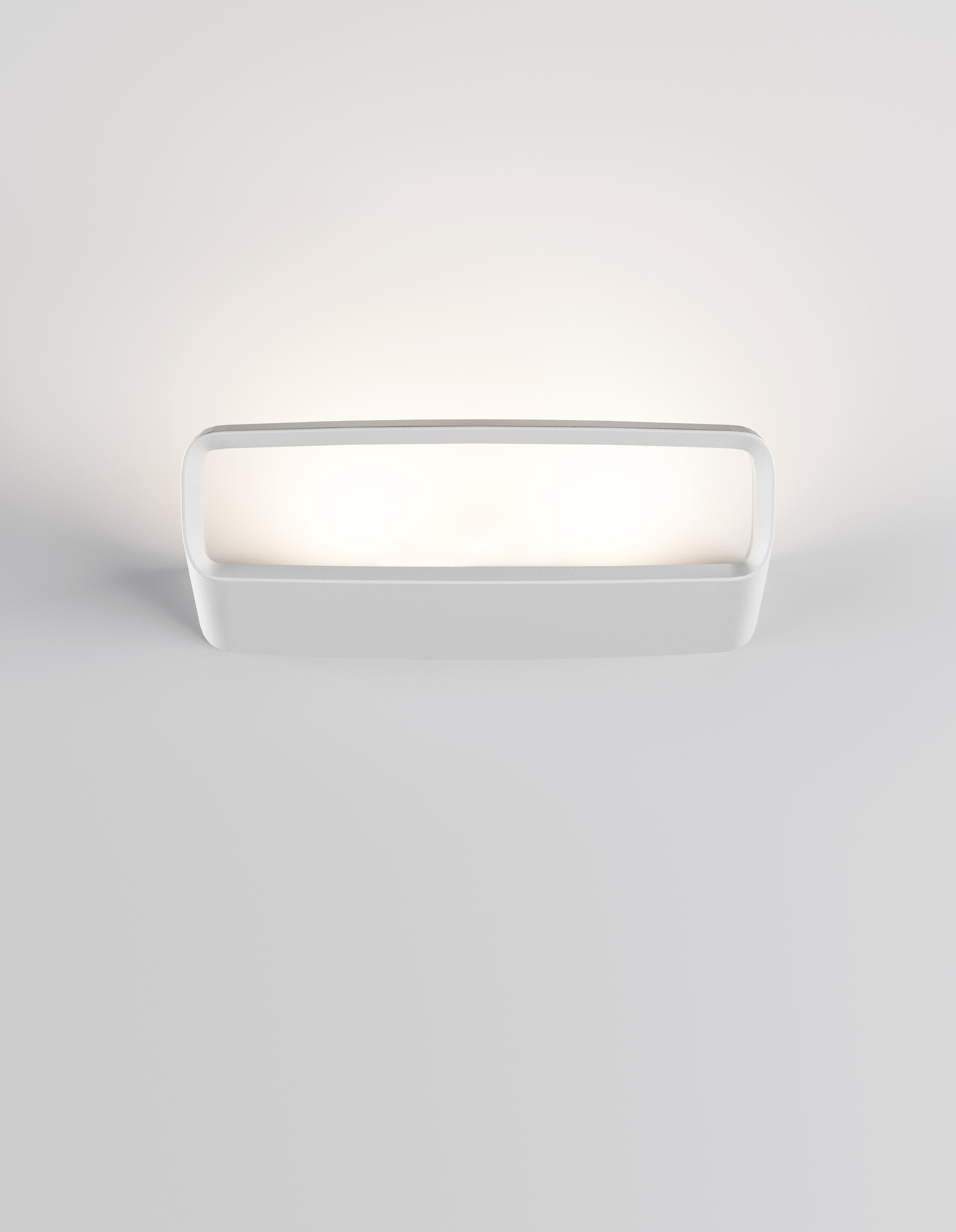 Lodes AILE Wandleuchte in mattem Weiß von Luca Nichetto (Aluminium) im Angebot