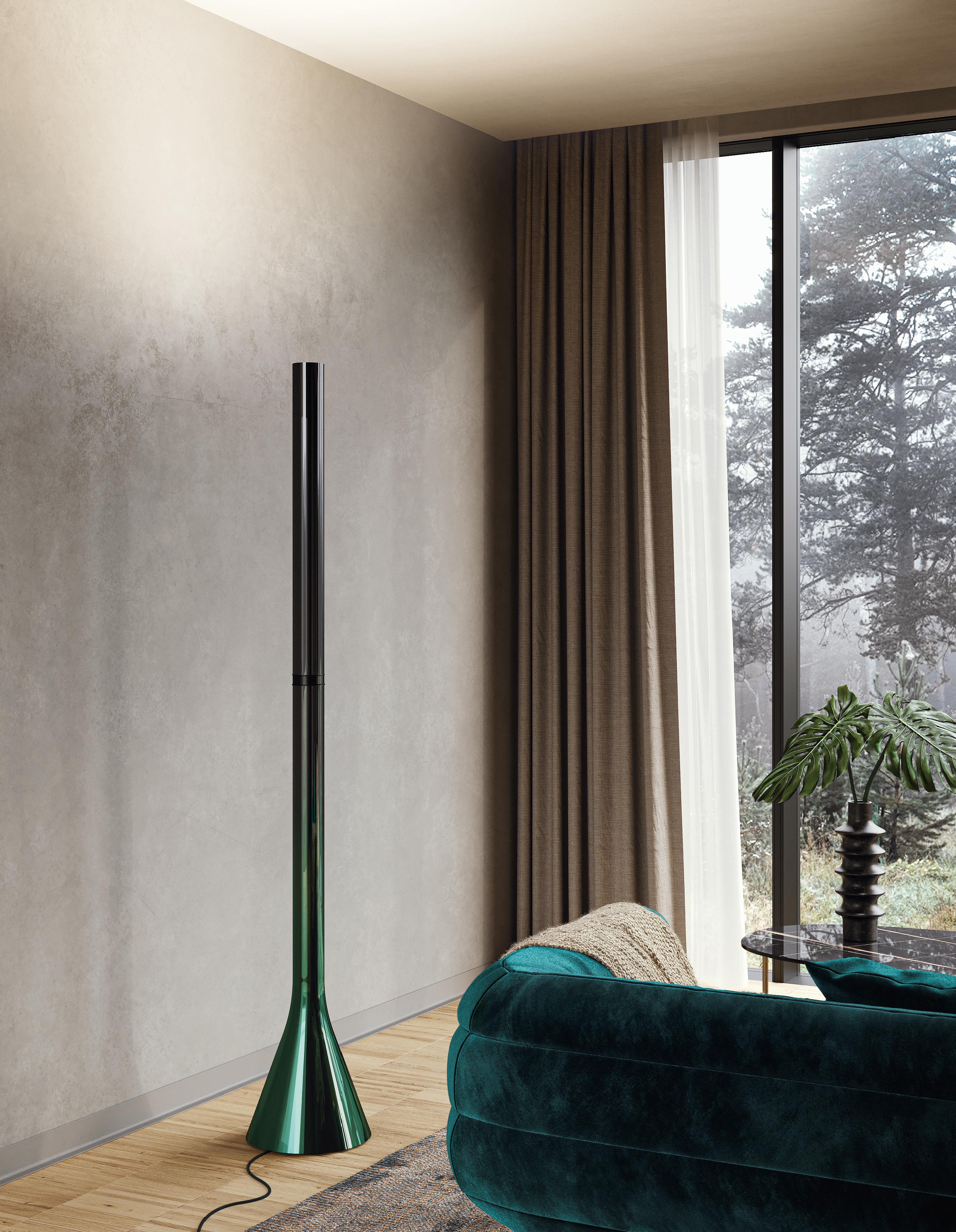 Lámpara de pie Lodes Croma en negro mate by Luca Nichetto Italiano en venta