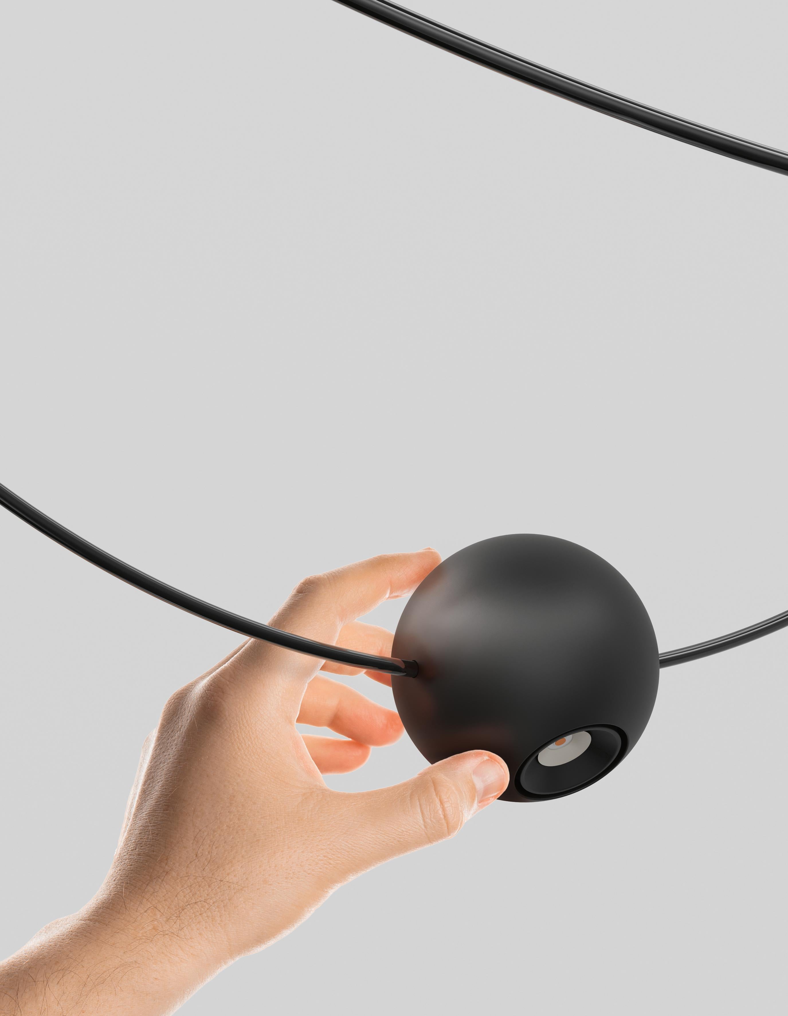 Lodes ELARA Lámpara colgante grande en negro by Nika Zupanc en venta 7