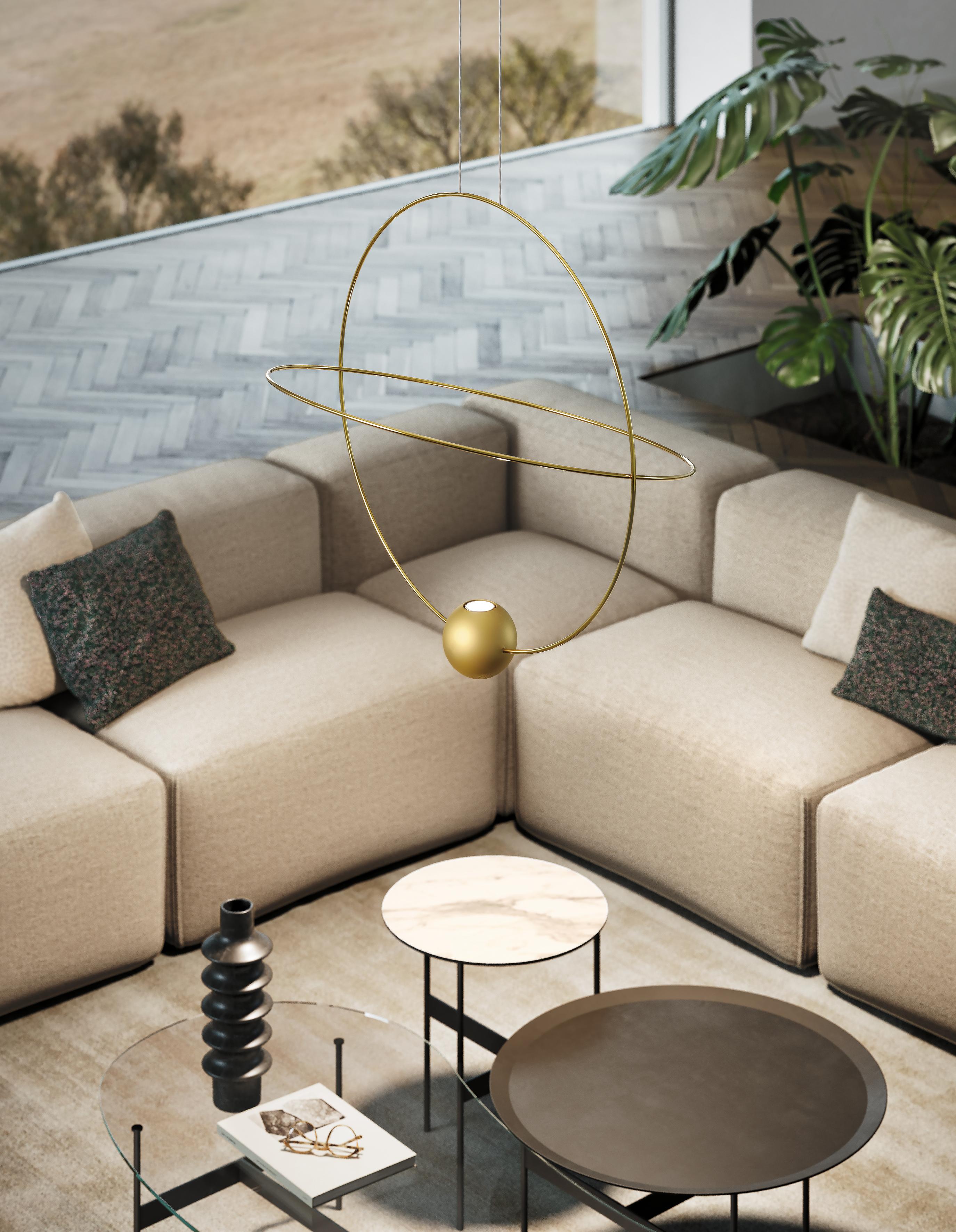 Lodes ELARA Lámpara colgante grande en negro by Nika Zupanc Italiano en venta