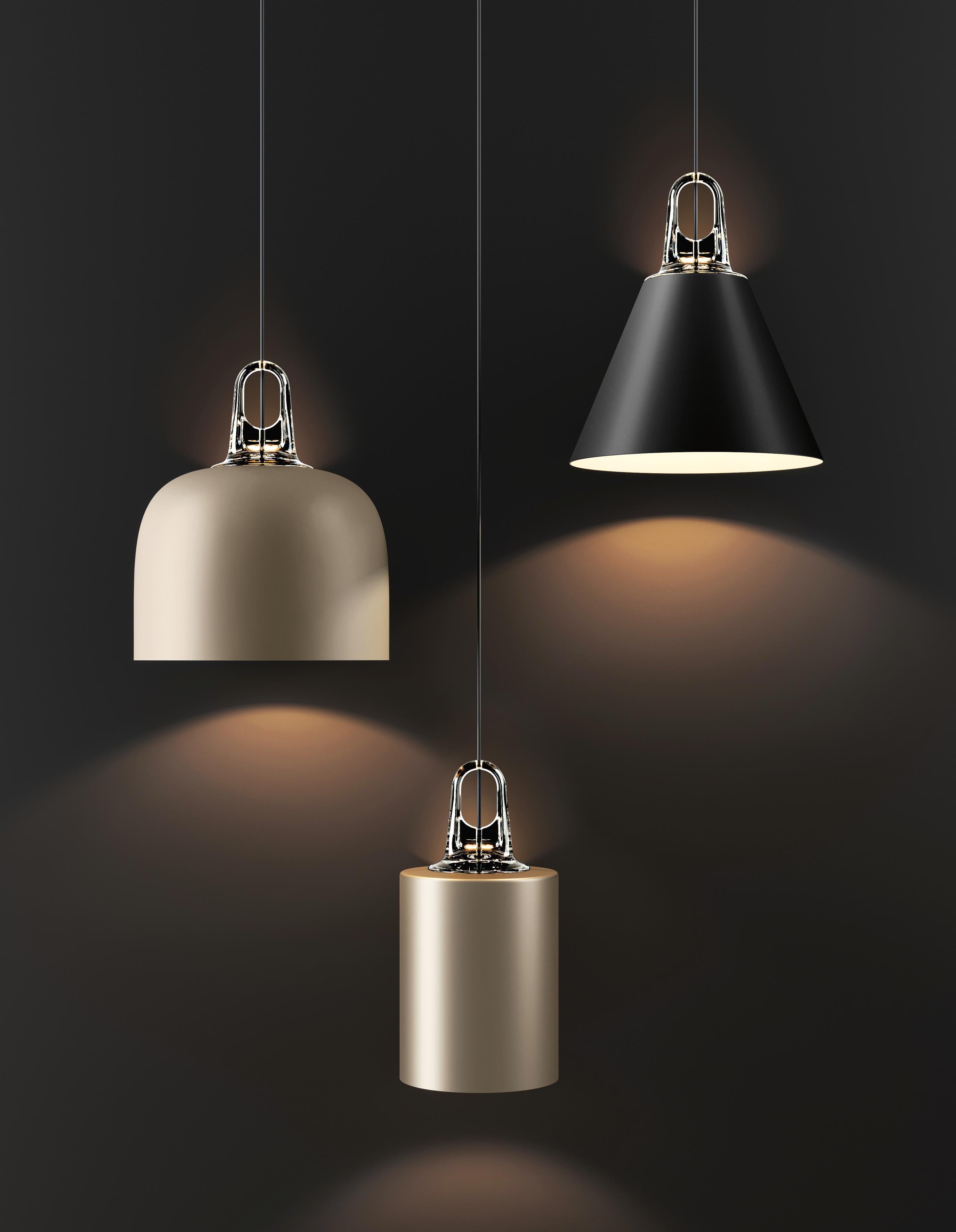 Lodes JIM CONE Pendelleuchte in Schwarz und Silber von Patrick Norguet im Zustand „Neu“ im Angebot in Brooklyn, NY