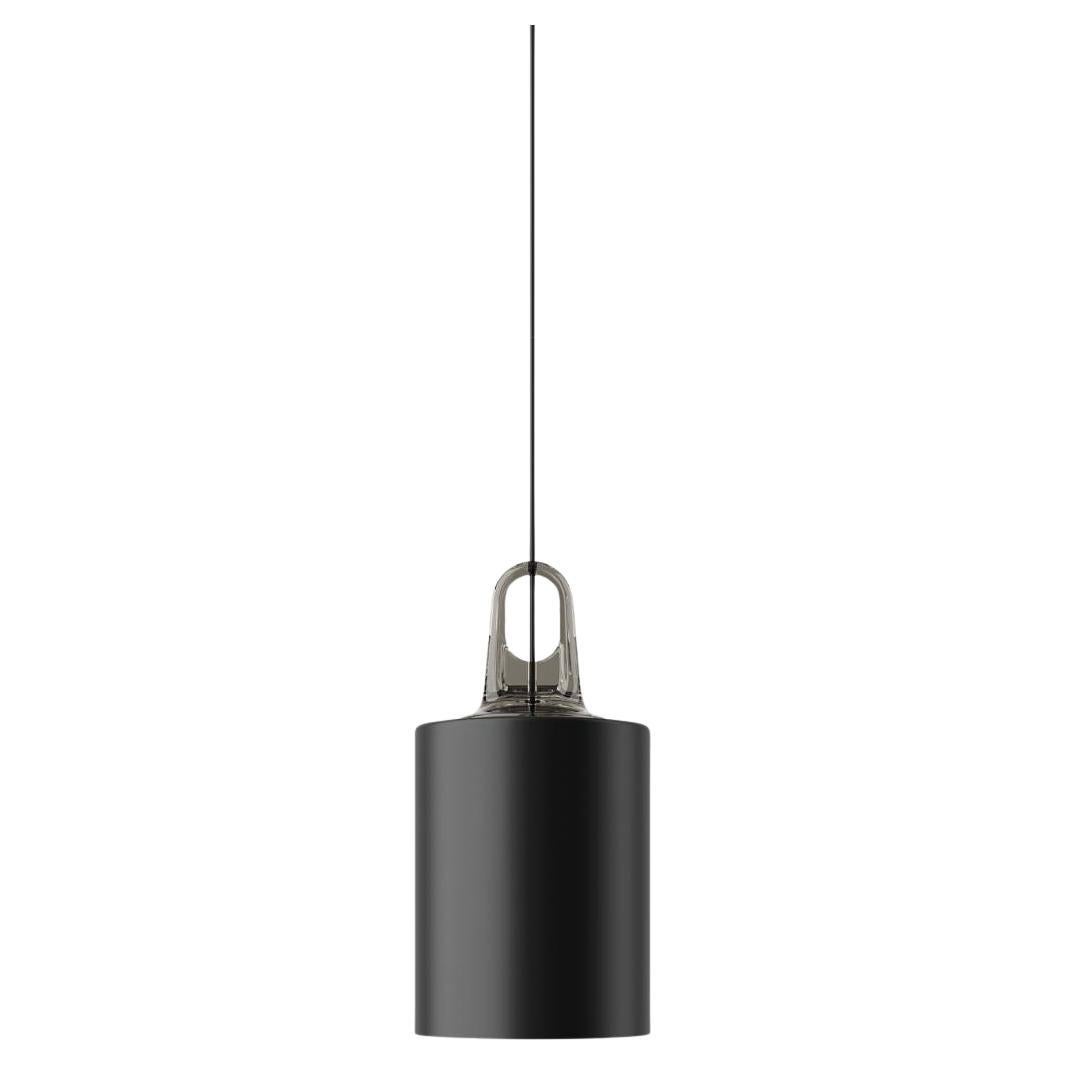 Lodes JIM CYLINDER Pendant Lamp in Black and Silver by Patrick Norguet