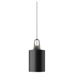 Lodes JIM CYLINDER Pendant Lamp in Black and Silver by Patrick Norguet