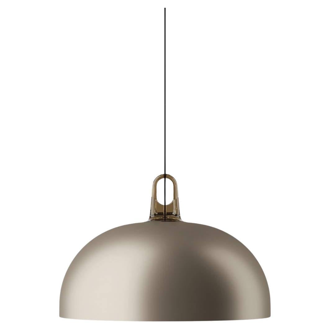 Lampada a sospensione Lodes JIM DOME in Champagne opaco e miele di Patrick Norguet