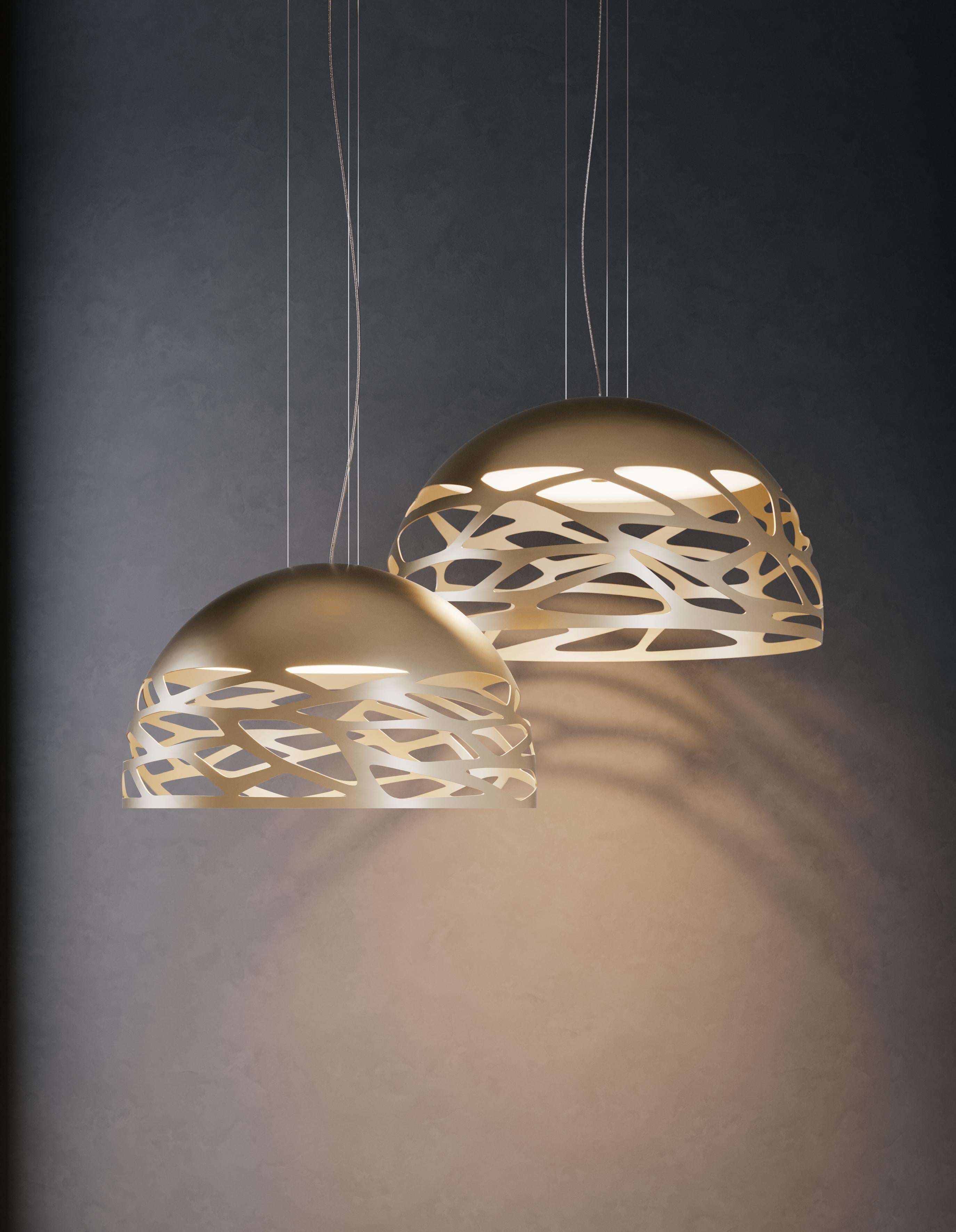 XXI secolo e contemporaneo Lampada a sospensione Lodes KELLY DOME in Champagne opaco di Andrea Tosetto in vendita