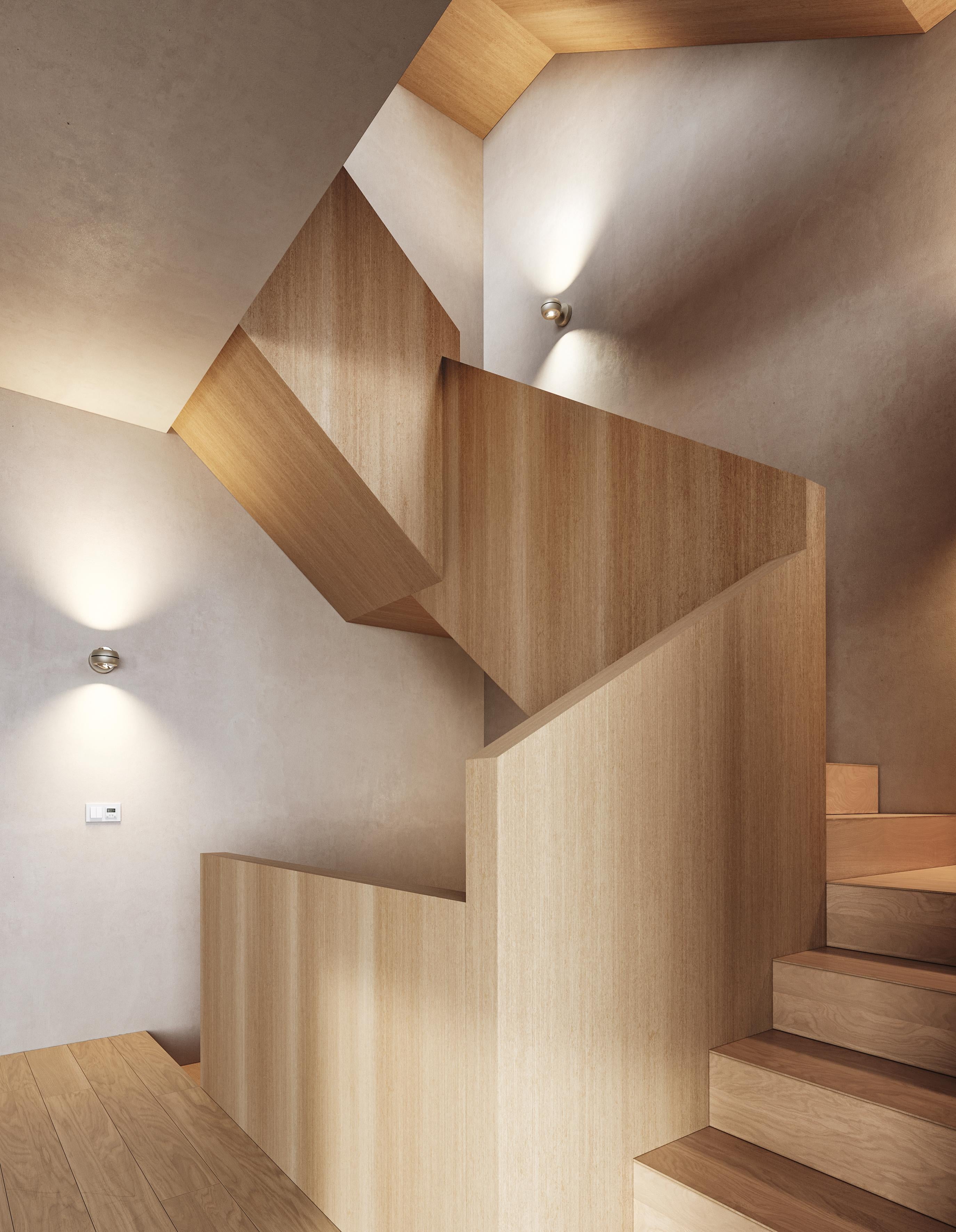 Lodes NAUTILUS MINI Lámpara de pared en champán mate by Andrea Tosetto Italiano en venta