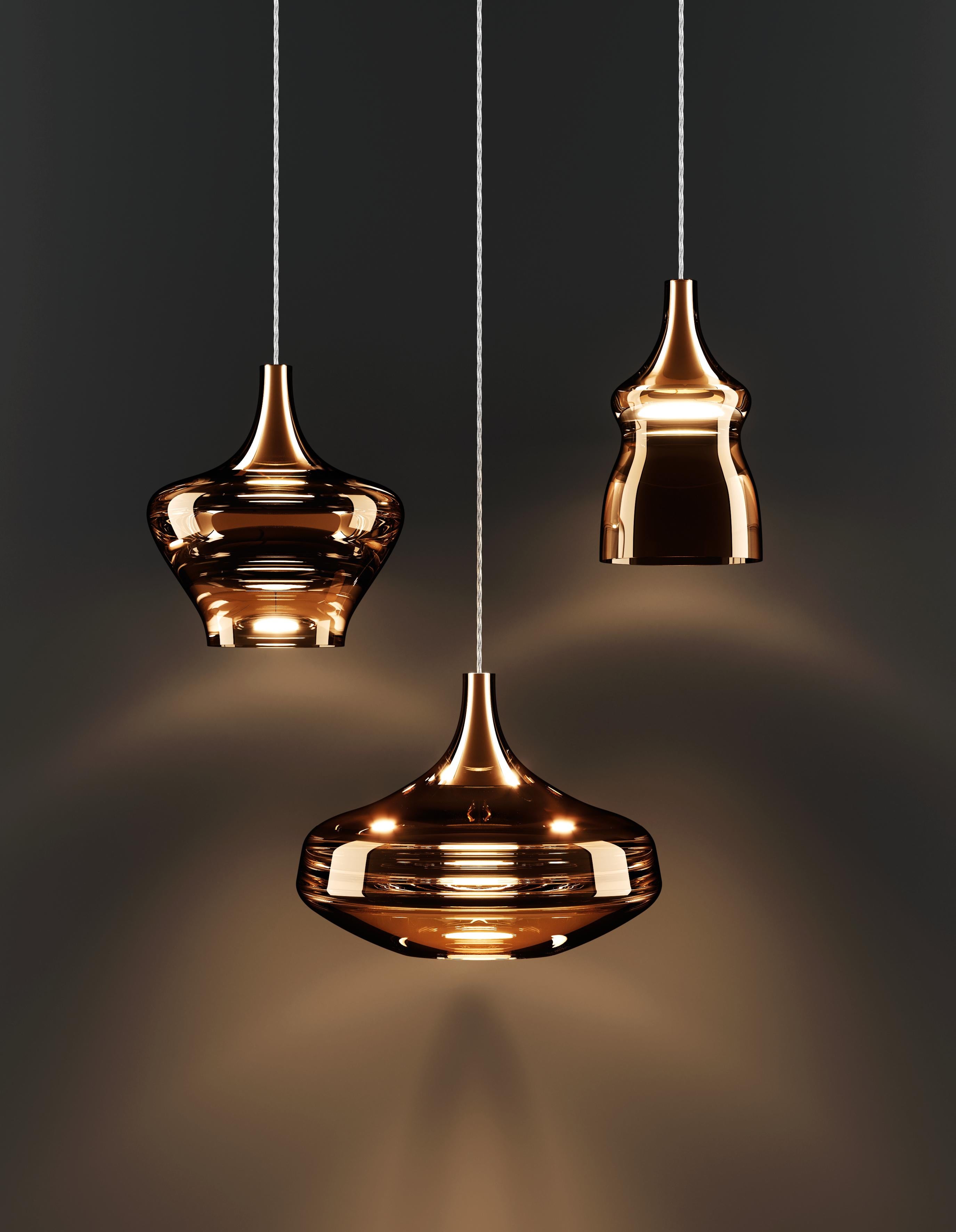 Lodes NOSTALGIA Lampe à suspension moyenne avec calbe noir par Dima Loginoff en vente 6