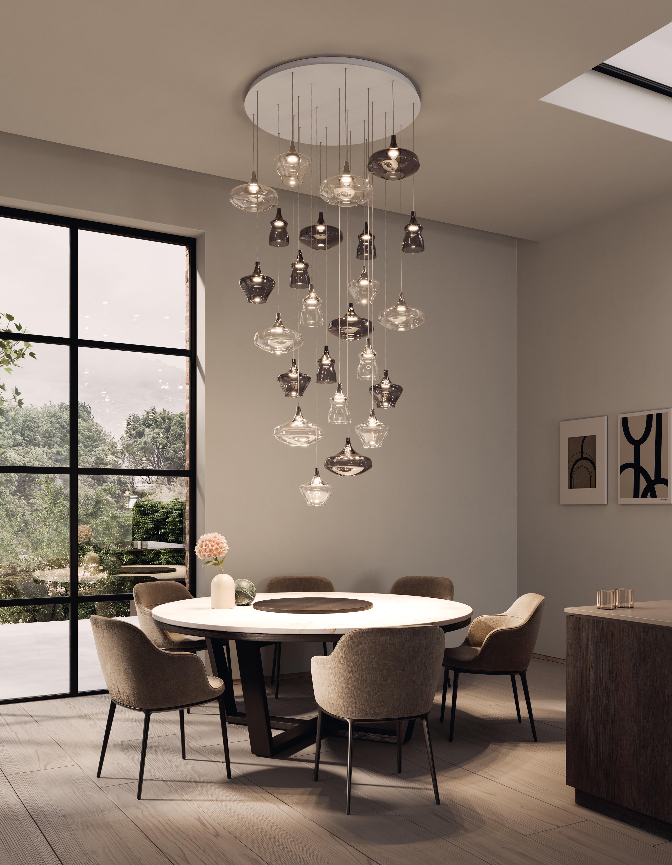 Lodes NOSTALGIA Lampe à suspension moyenne avec calbe noir par Dima Loginoff en vente 7