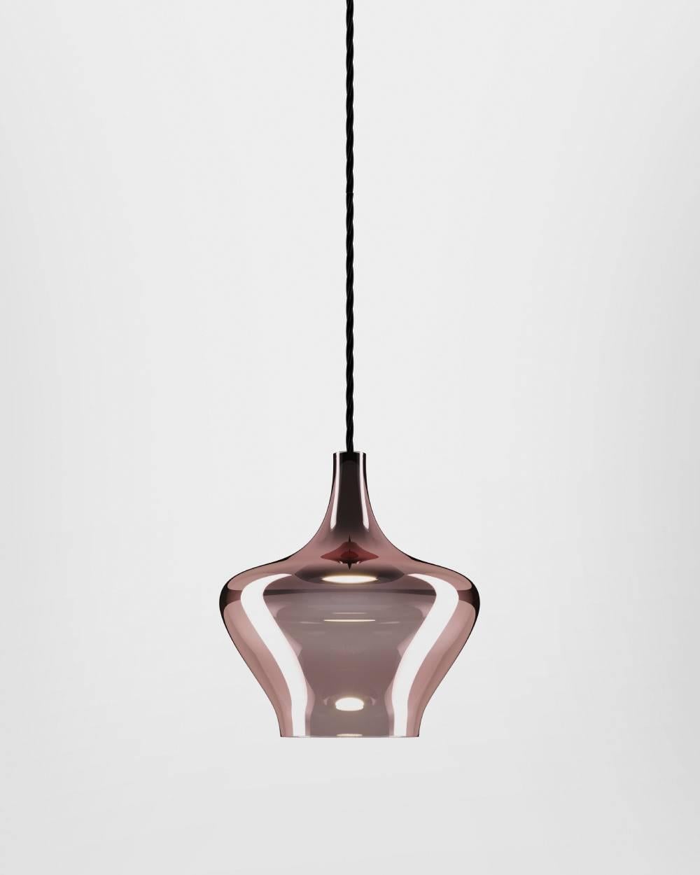 Métal Lodes NOSTALGIA Lampe à suspension moyenne avec calbe noir par Dima Loginoff en vente