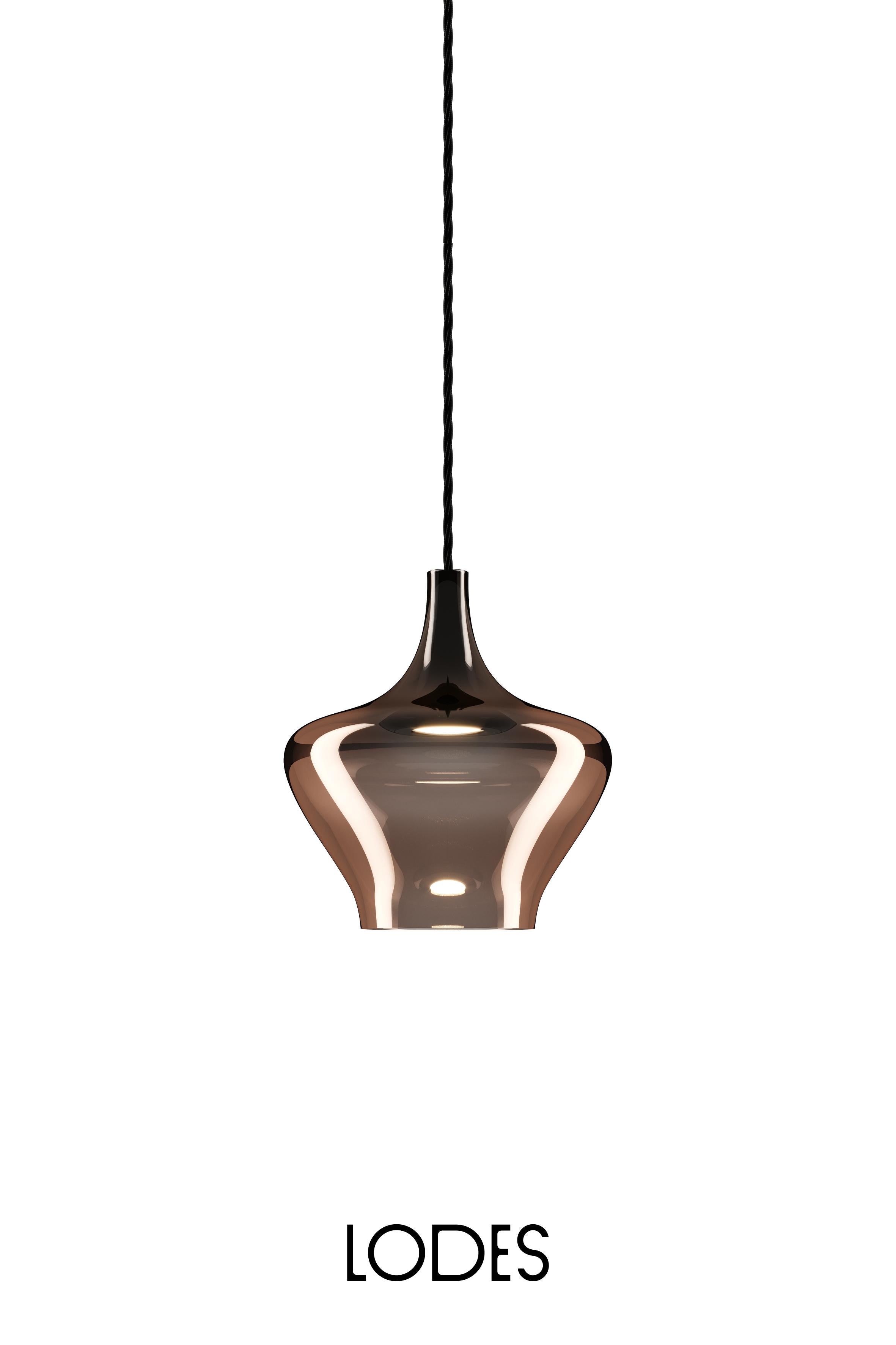 Lodes NOSTALGIA Lampe à suspension moyenne avec calbe noir par Dima Loginoff en vente 1