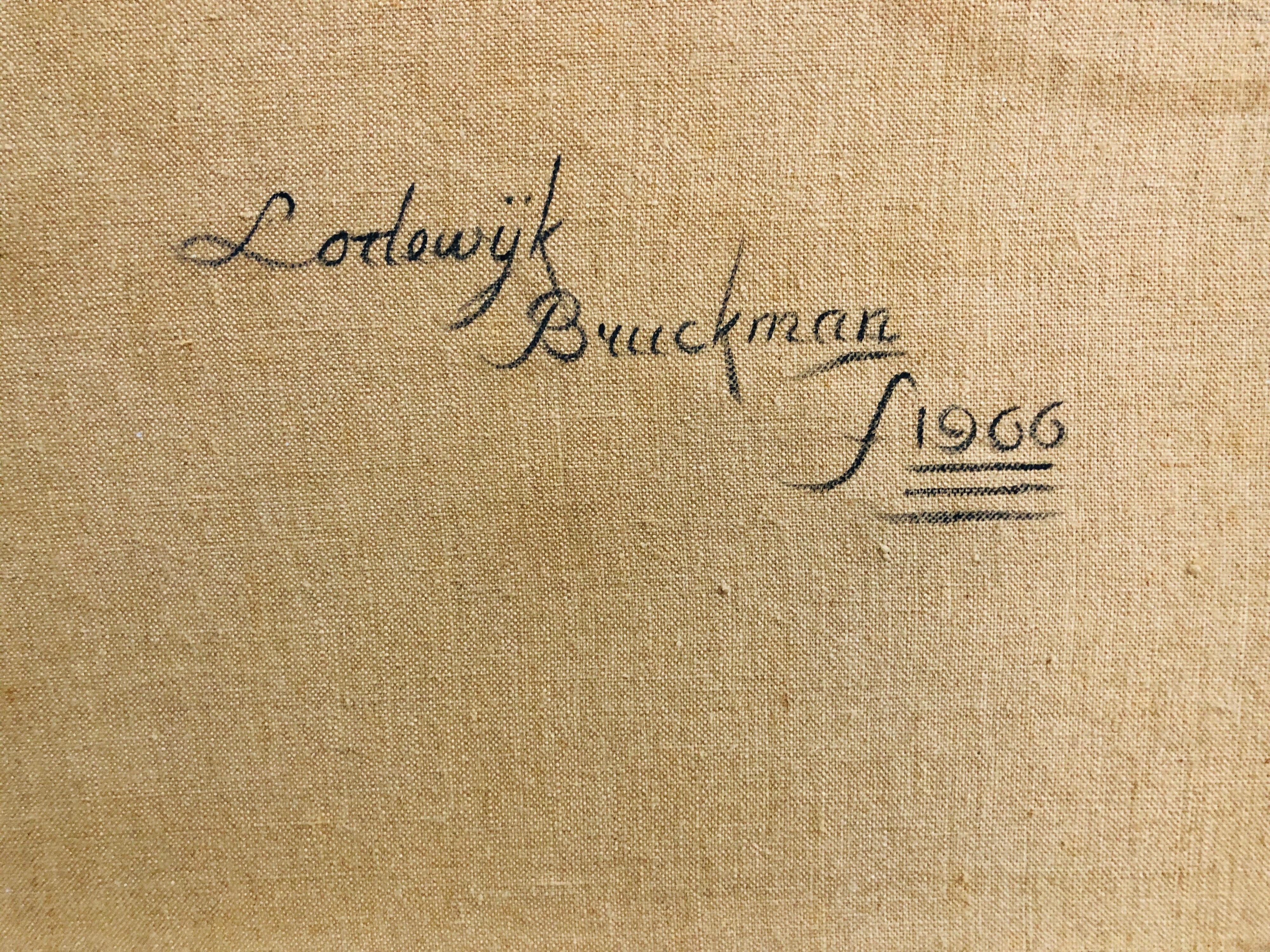 Lodewijk Bruckman Oil Paining on Canvas, 1966 5