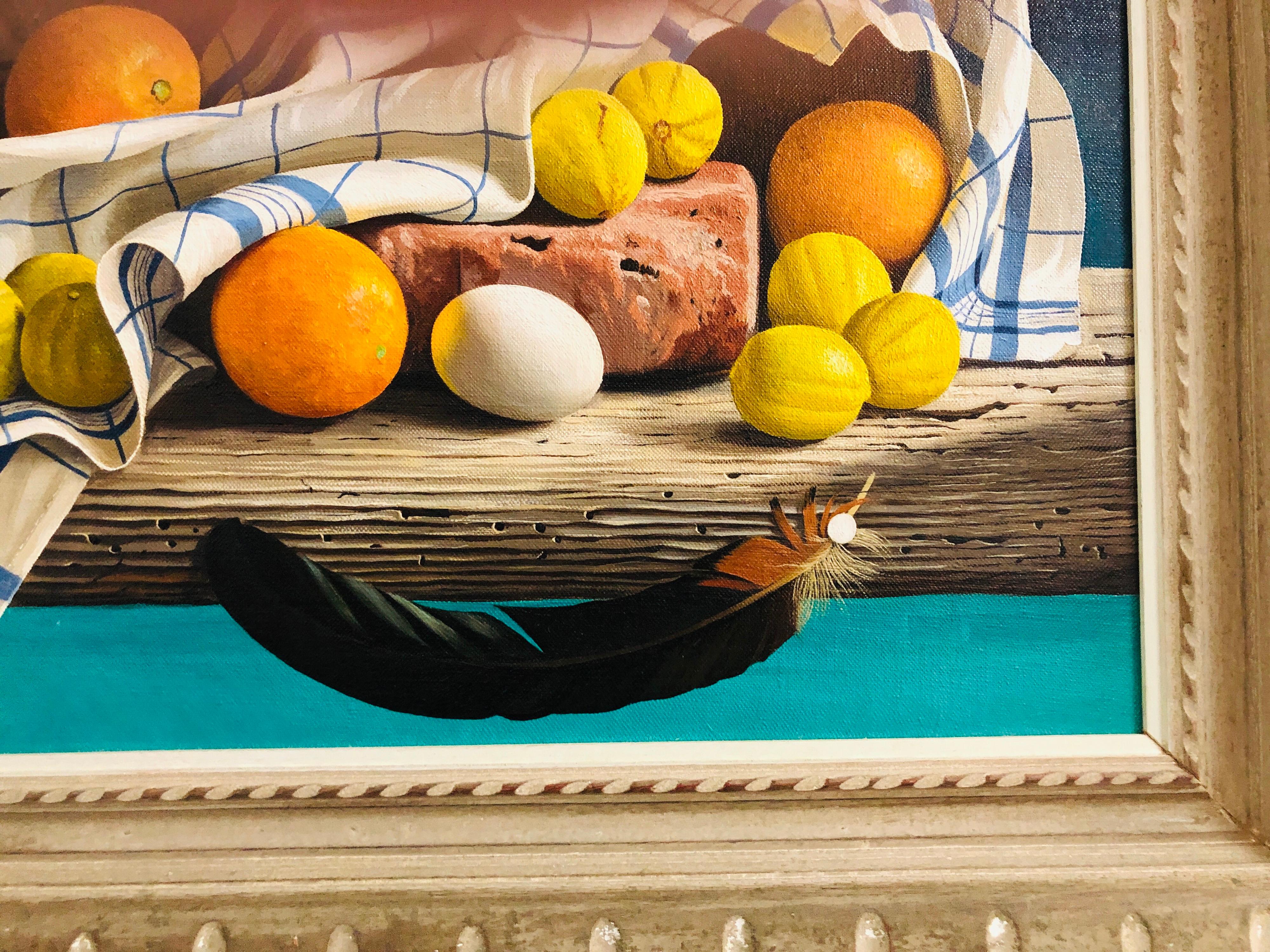 Mid-20th Century Lodewijk Bruckman Oil Paining on Canvas, 1966