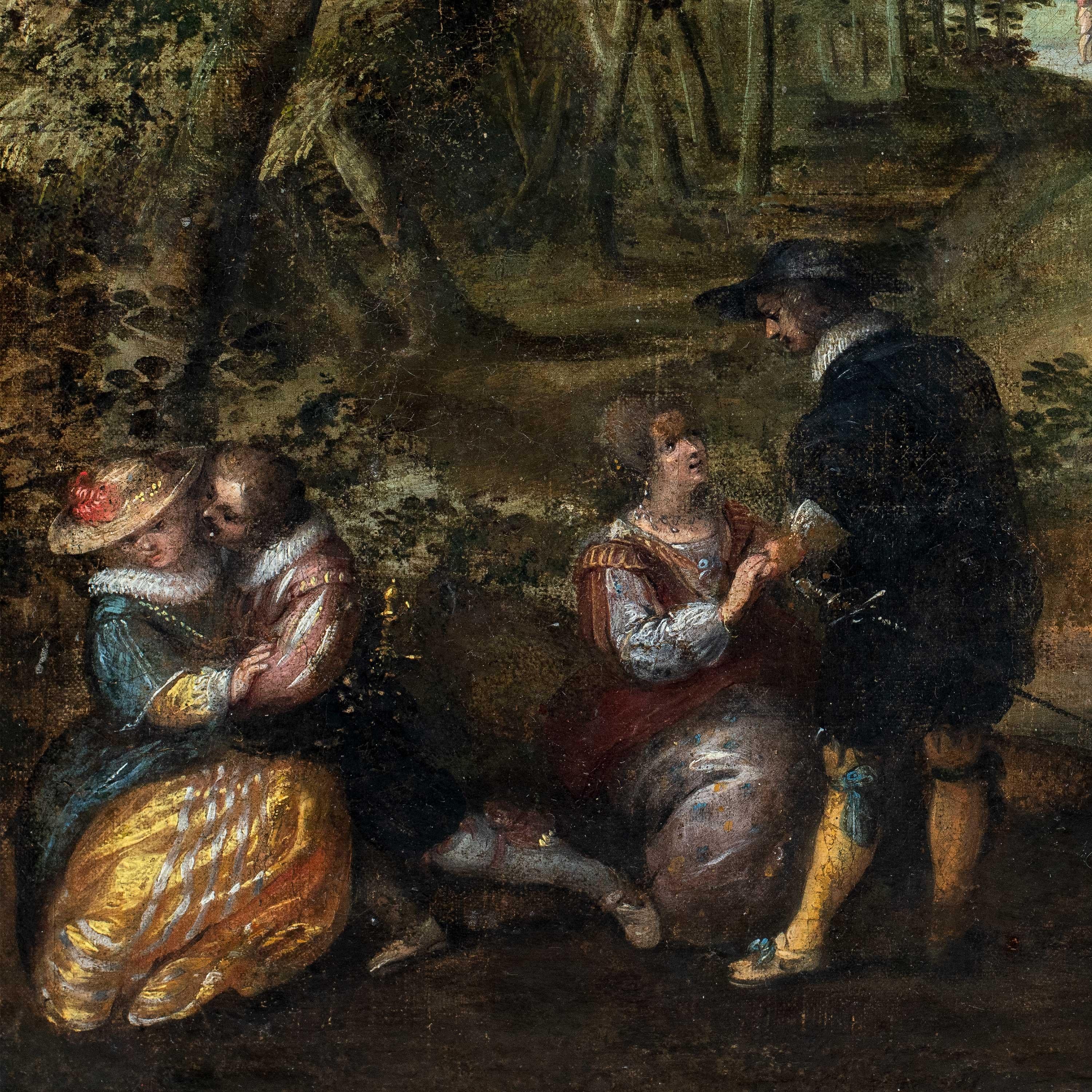 Ludovico Pozzoserrato (venezianischer Meister) - Figurenmalerei des späten 16. – Painting von Lodewijk Toeput