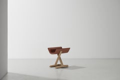 Lodge Bag Holder in Oak and Leather by Jean Marie Massaud for District Eight