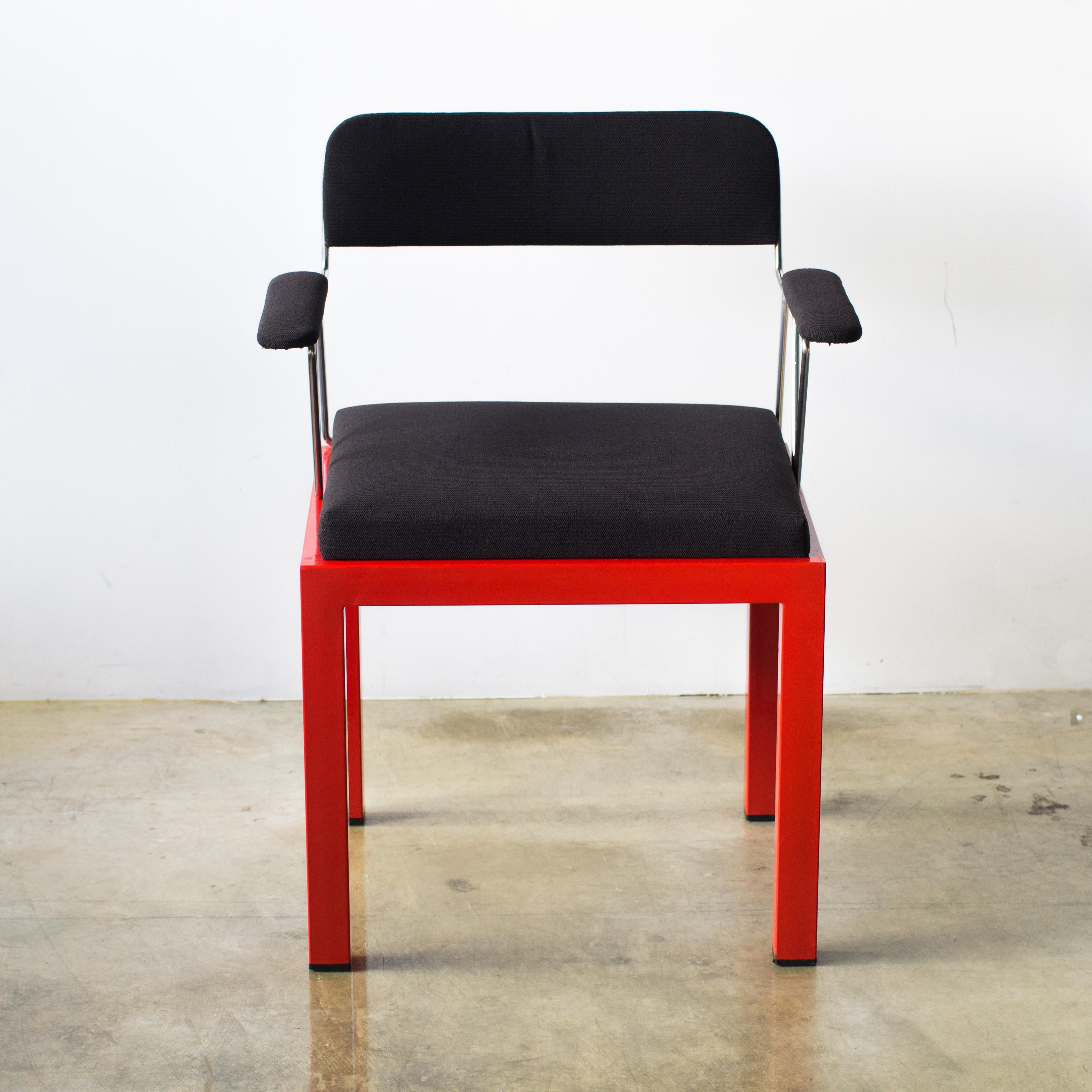 Lodge chair designed by Sottsass associates in 1986.
It was producing by Bieffeplast. No longer production.
 