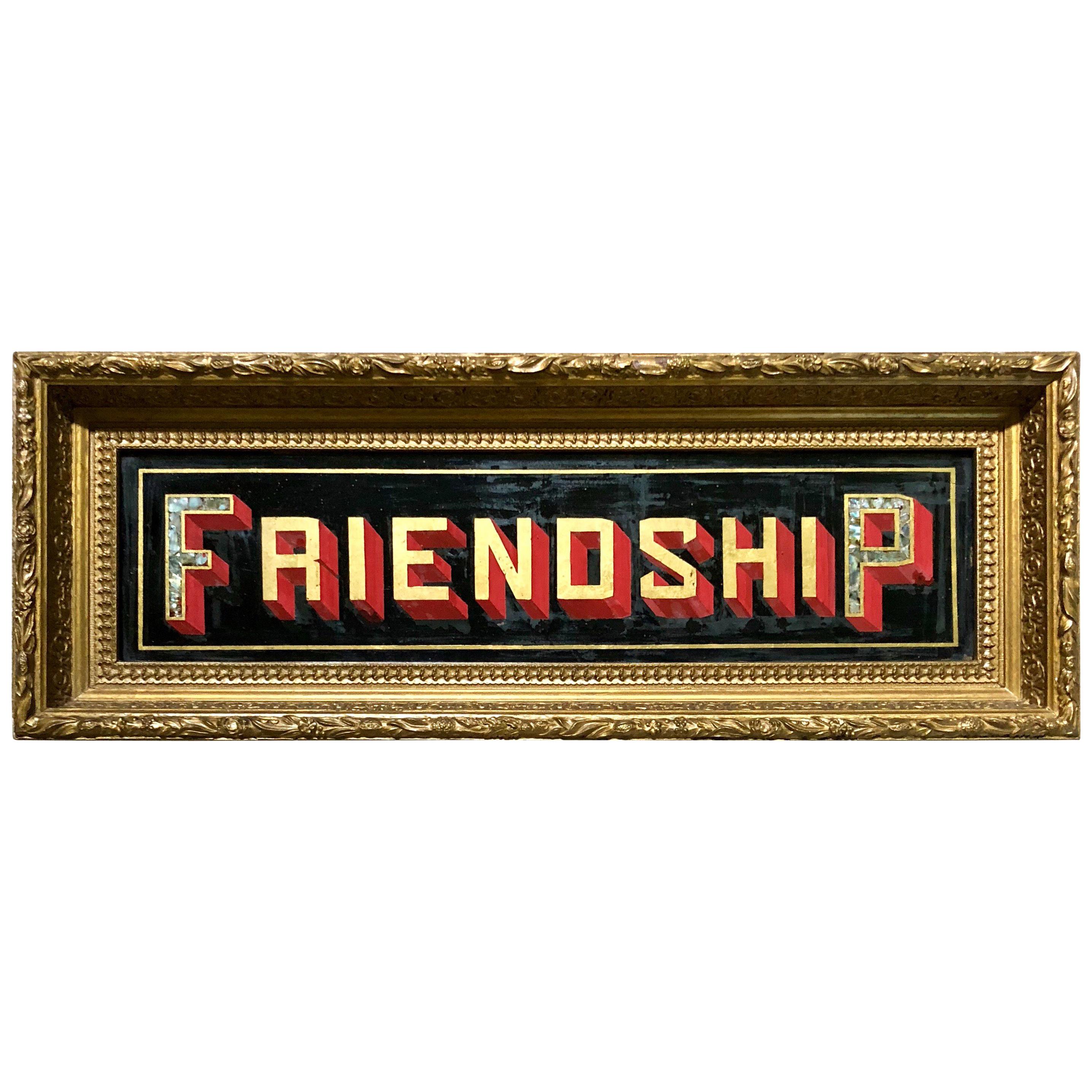 Lodge Sign Friendship American, 19th Century