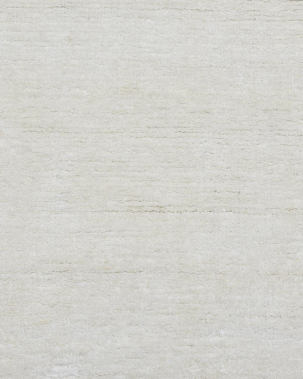 Cotton Lodhi, Contemporary Solid Hand Loomed Area Rug, Ivory, 9 x 12